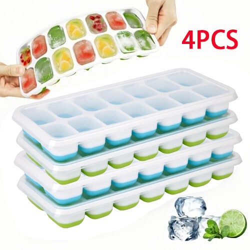Silicone Big Ice Cubed Maker Large Cube Square Tray Molds Whiskey Ball Cocktails