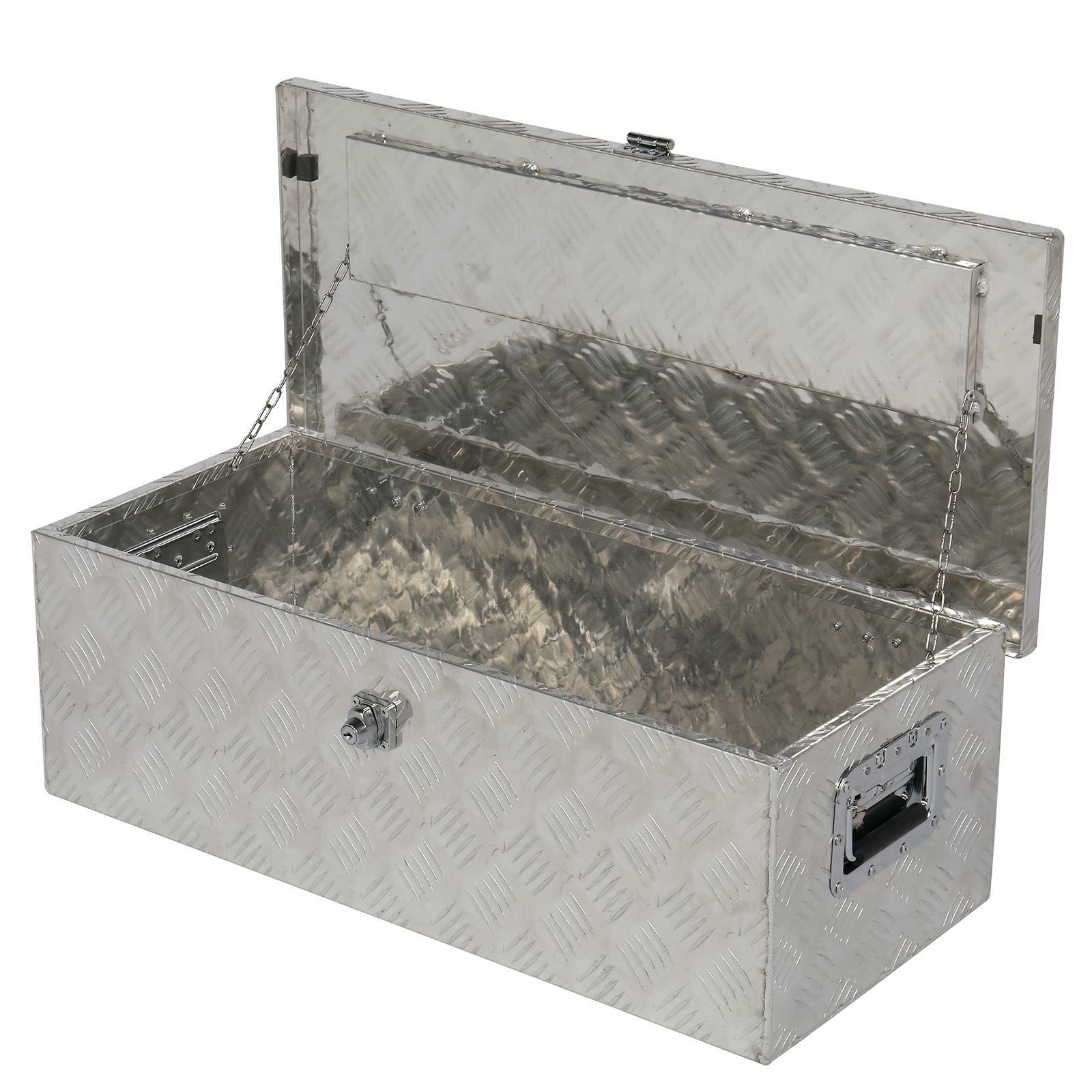 30" Aluminum Pickup Truck Tool Box Storage Underbody Flat Bed Tongue w/ Lock US