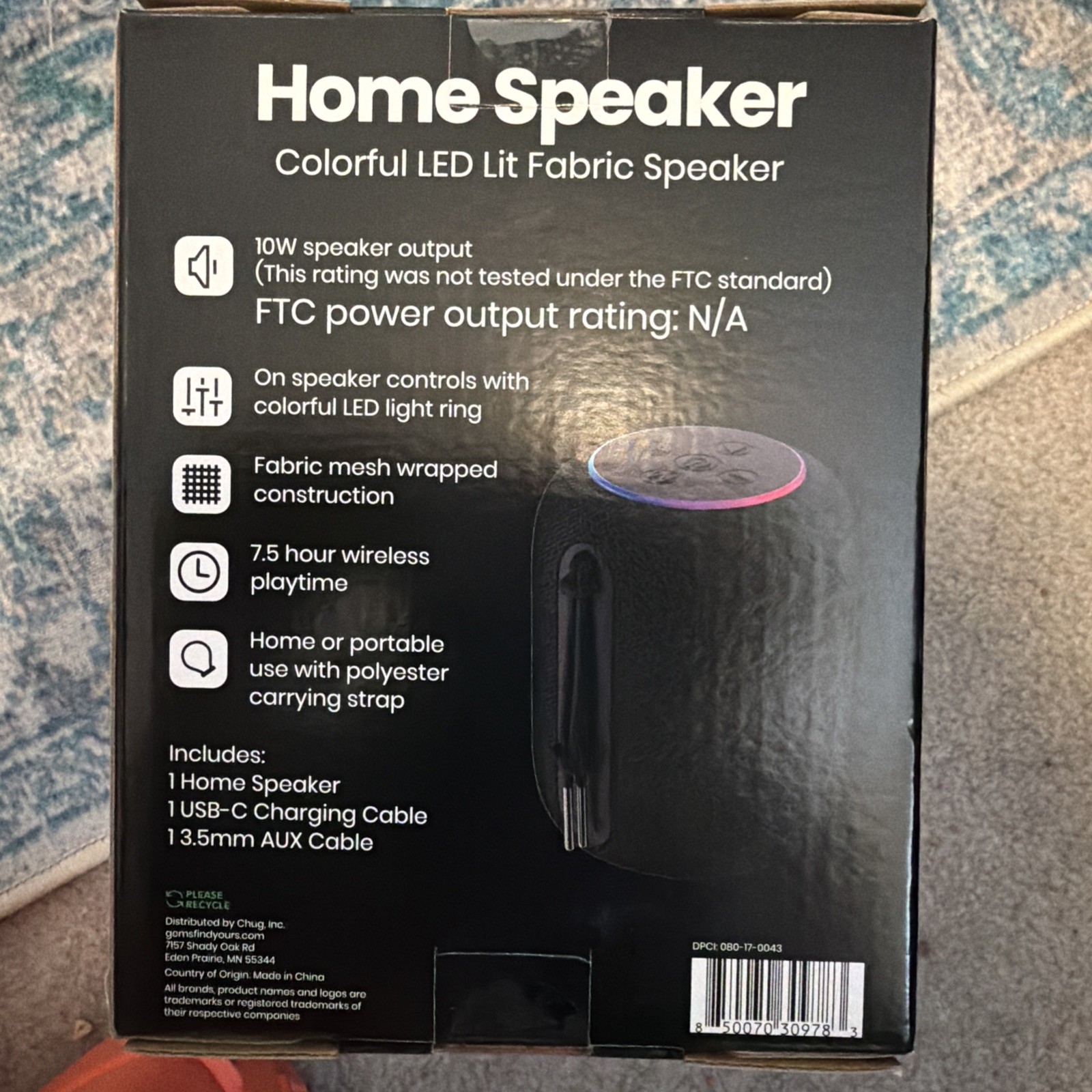 GEMS Wireless Home Speaker - Black