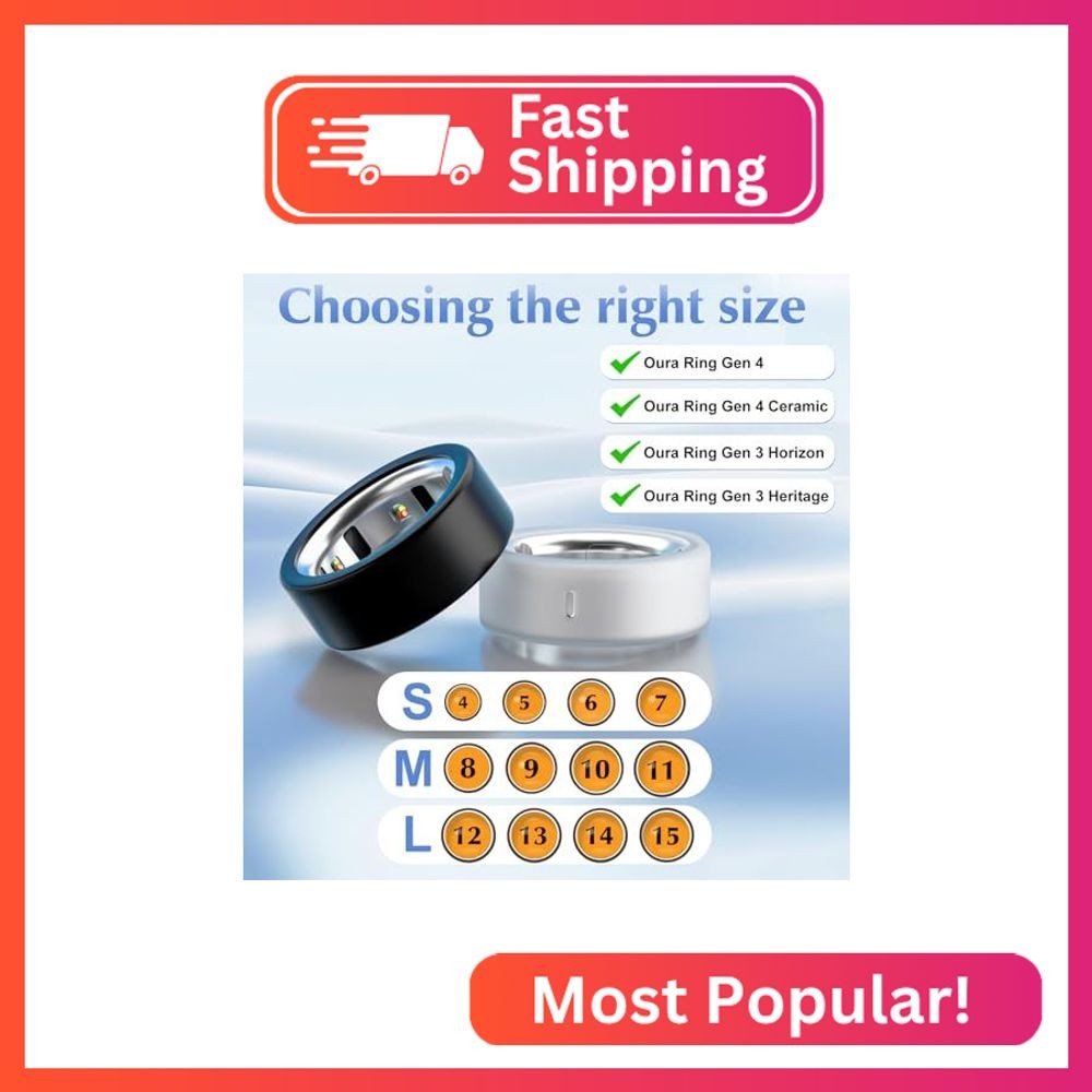 8 Pack Ultra-Thin Ring Protector Compatible with Oura Ring Gen 4/4 Ceramic/Oura