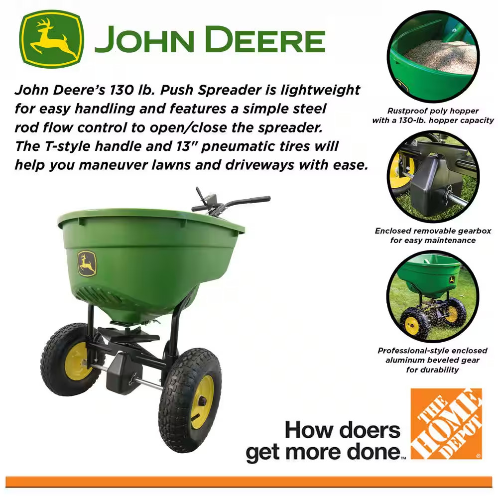 130 Lbs. Capacity Push Broadcast Spreader