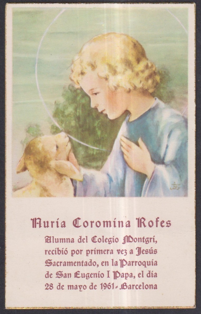 Holy card antique de Jesus Niño santino image pieuses estampa