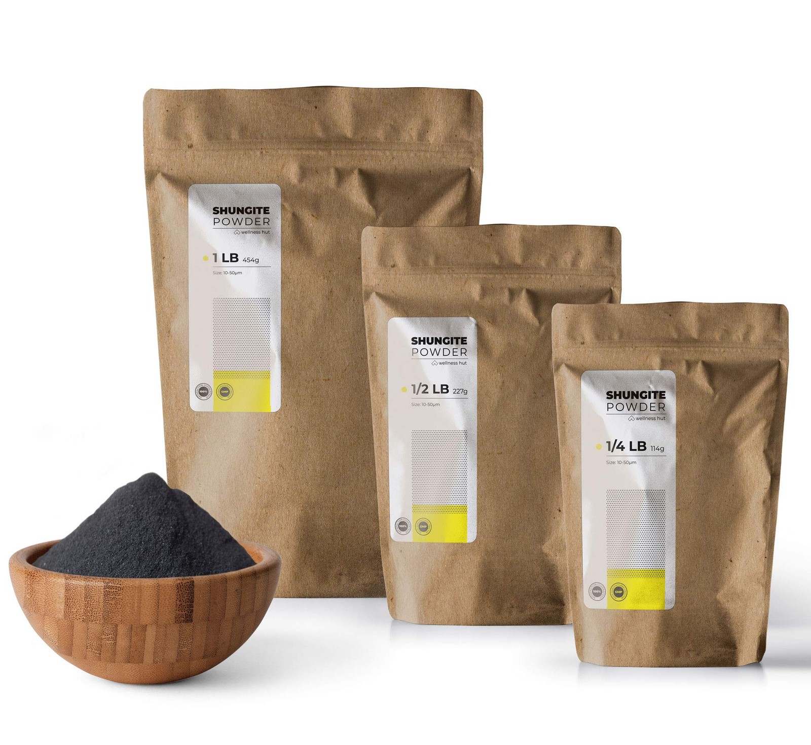 wellness hut Shungite Stone Powder (1/4 lb (114 g)) 1/4 g)
