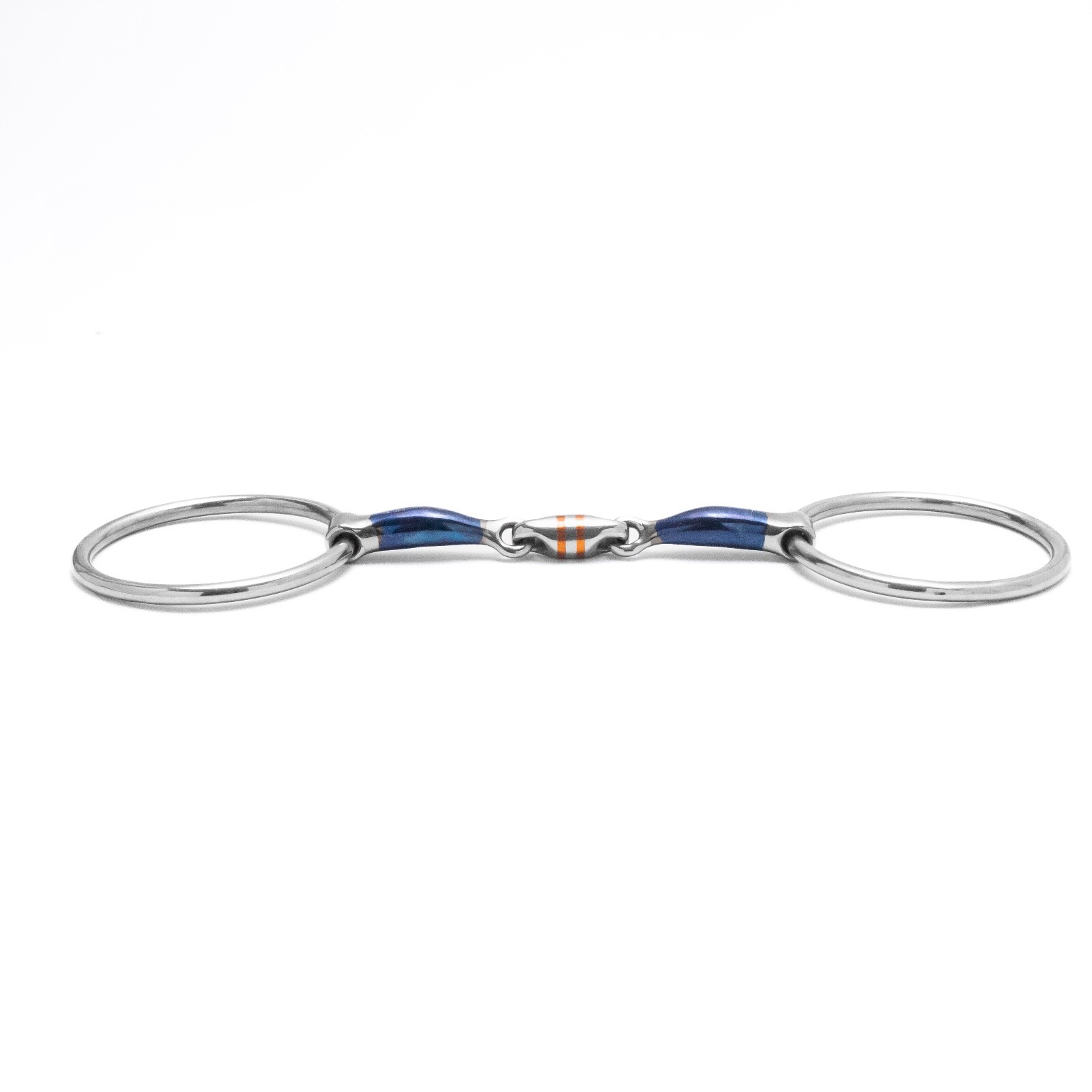NY Tack 5" Loose Ring Sweet Iron Copper Inlaid Peanut Lozenge Snaffle Horse Bit