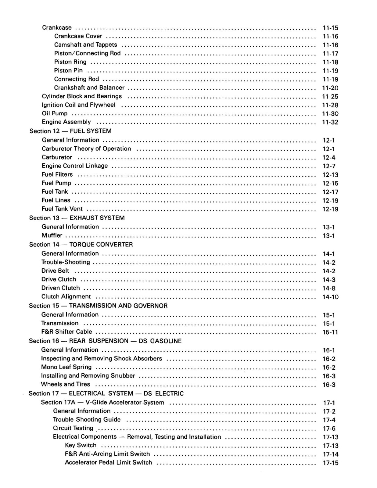 MAINTENANCE SERVICE REPAIR MANUAL FITS 1994 CLUB CAR DS GOLF CAR 1008B