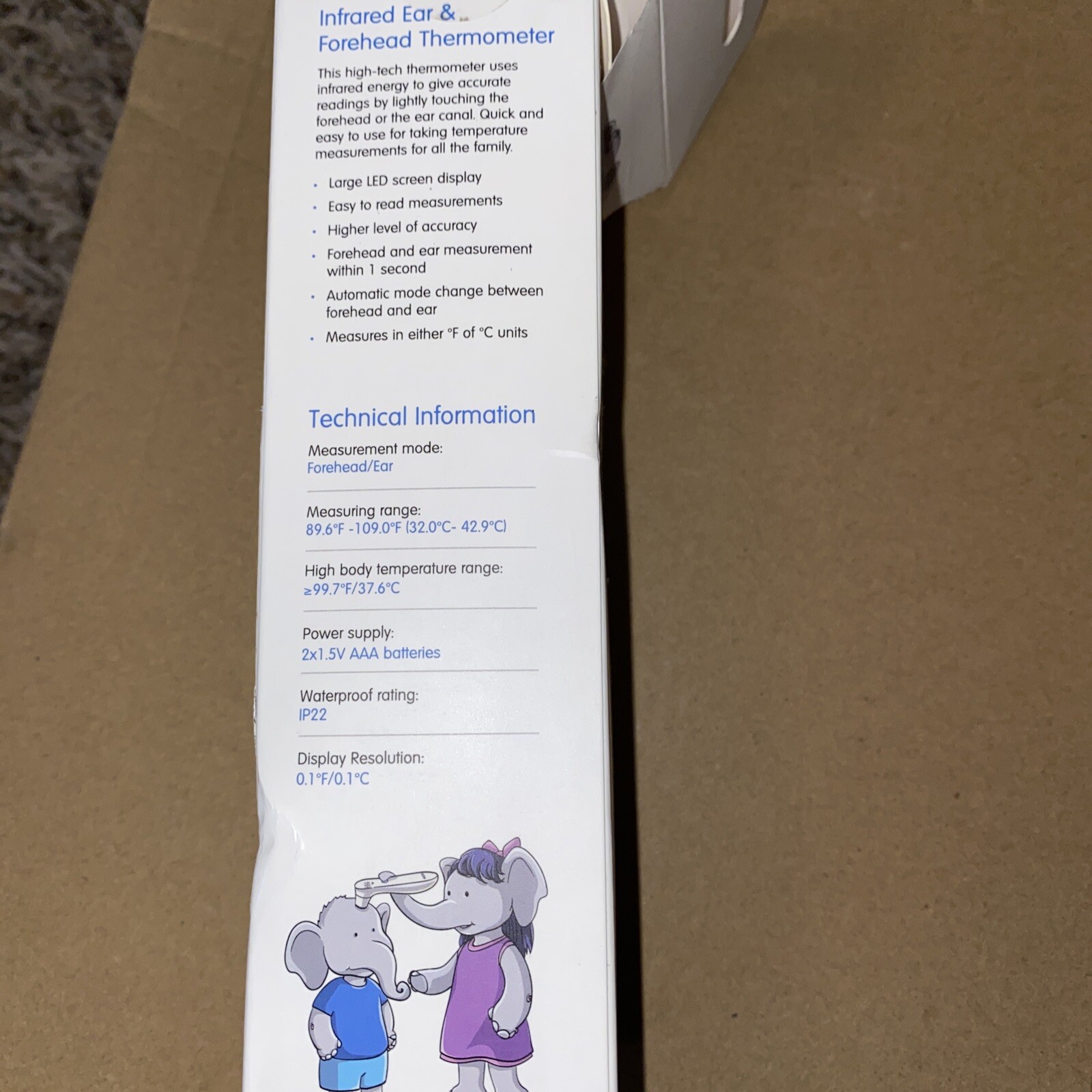 Elepho eTherm Ear & Forehead Thermometer | Infrared & Digital Thermometers fo...