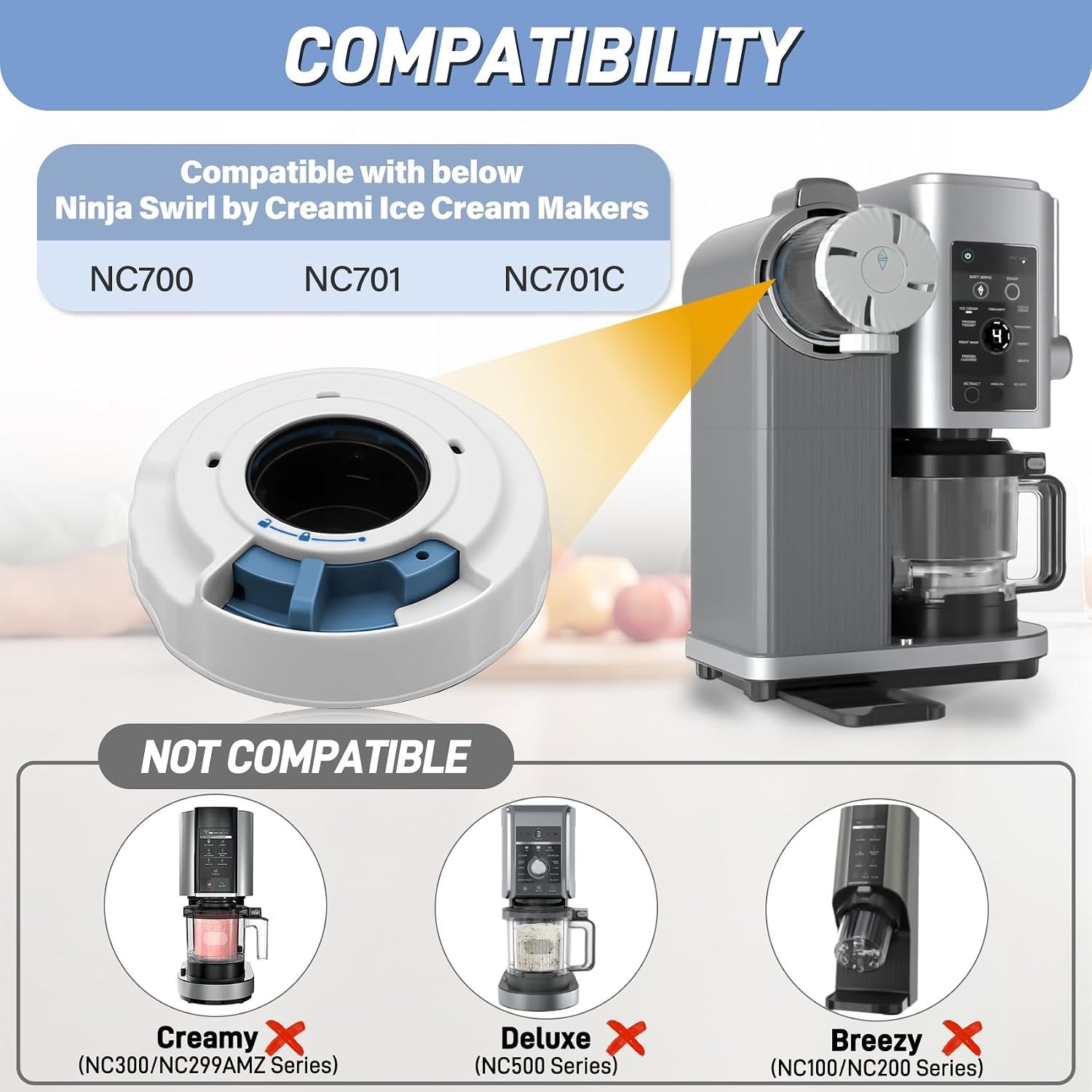 NANOBABY Dispense Lid and Press Assembly Replacement Compatible with Ninja