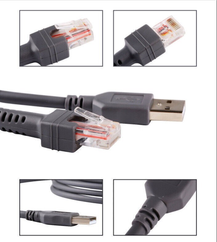 10 Pack USB Cable Barcode Scanner Cord For Symbol LS2208 CBA-U01-S07ZAR 6FT US