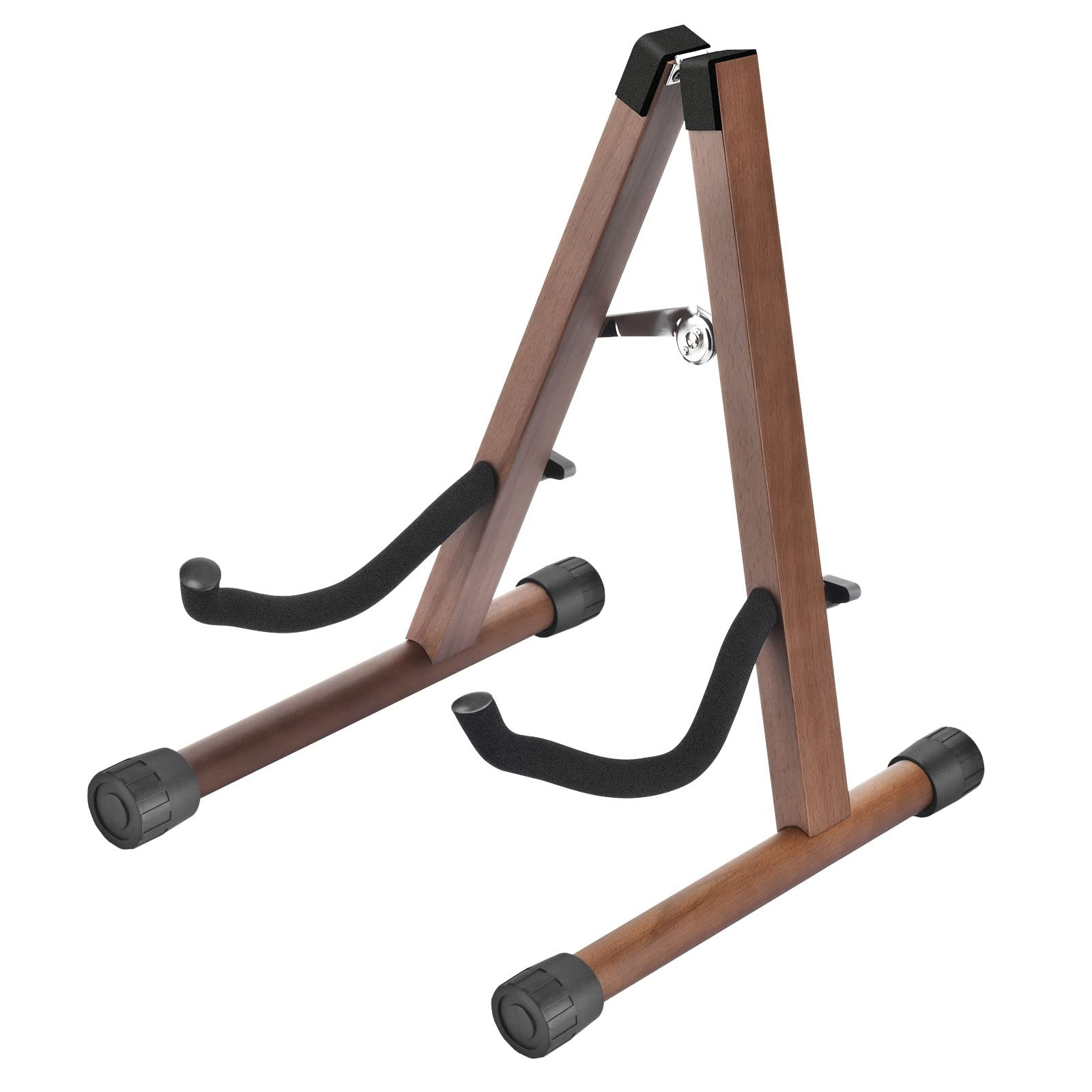 Guitar Stand, Wood Electric Guitar Stand with Non-Slip Rubber and Soft Foam A...