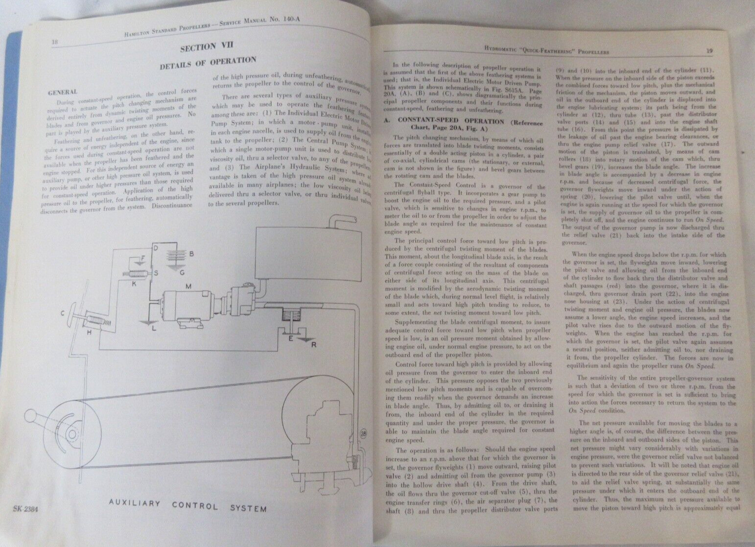 Hamilton Standard Hydromatic Quick-Feathering Propellers Service Manual VTG 1938