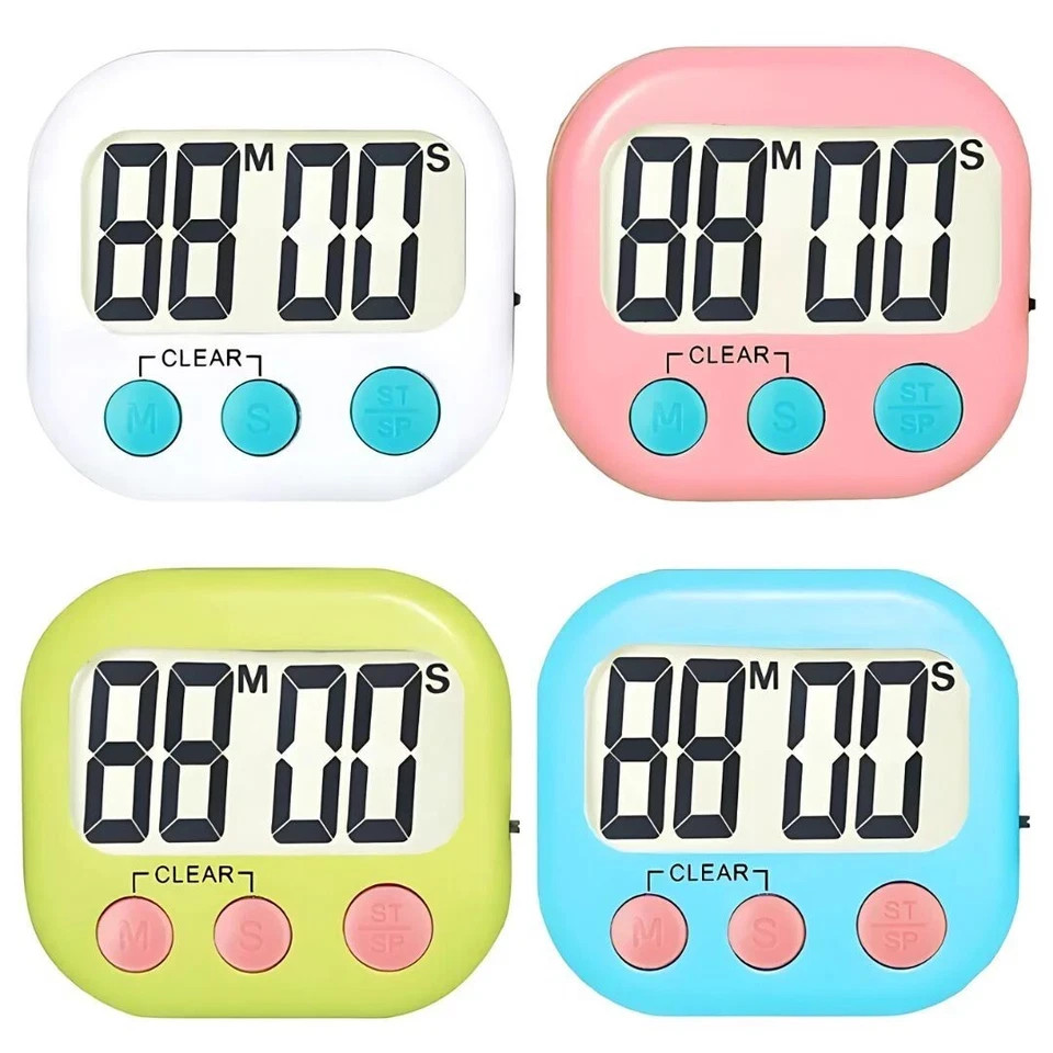 LCD Digital Kitchen Cooking Timer Count Down Up Clock Loud Alarm Magnetic USA