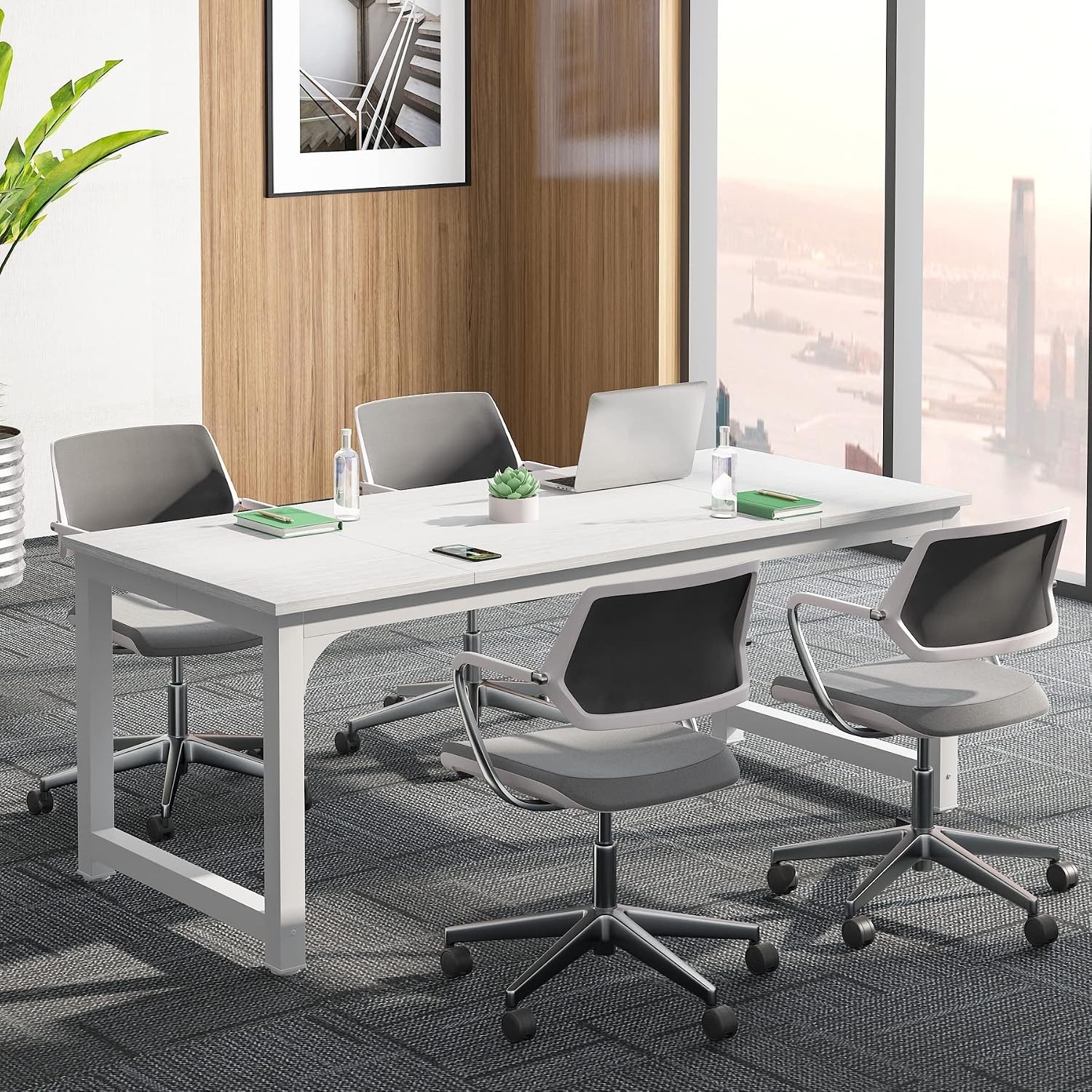 6FT Conference Table 70.86" W x 31.49" D Meeting Room Table Boardroom Desk