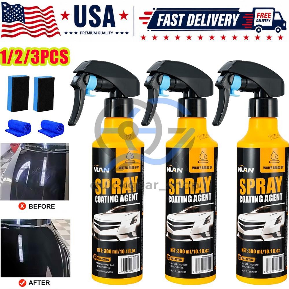 1/2/3Pack 300ml Car Coating Spray Car Paint Spray Coating Agent Antifouling USA
