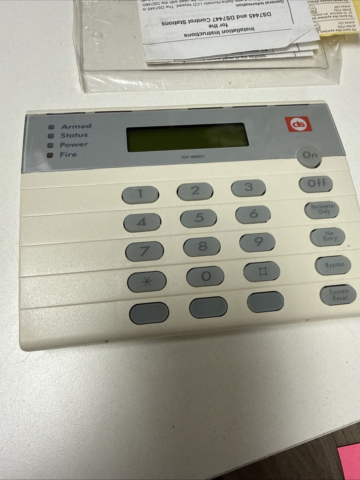 DS DETECTION SYSTEMS 7447 KEYPAD TOUCHPAD