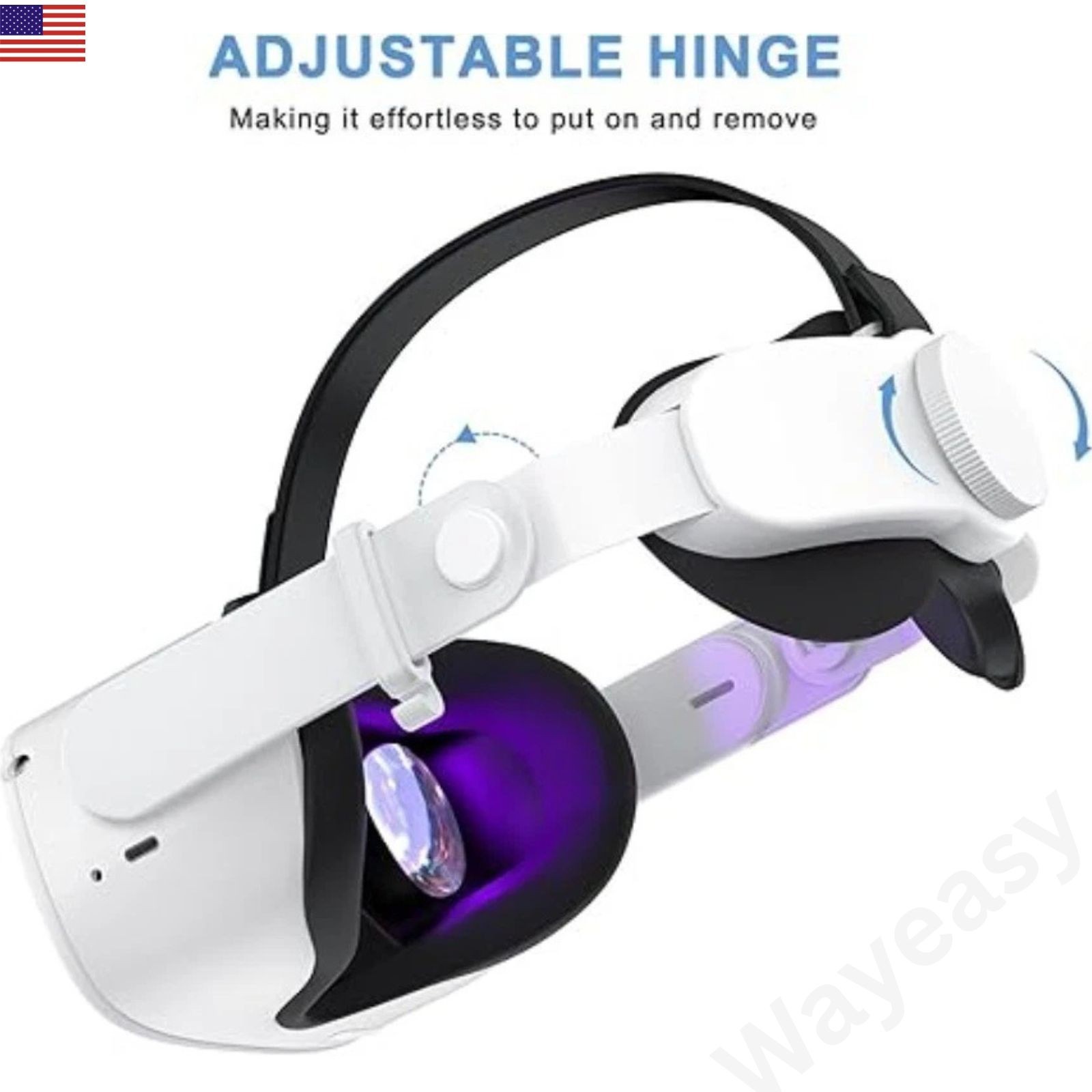 Adjustable Head Strap for Meta Quest 2 VR Comfort Elite Replacement Headband VR