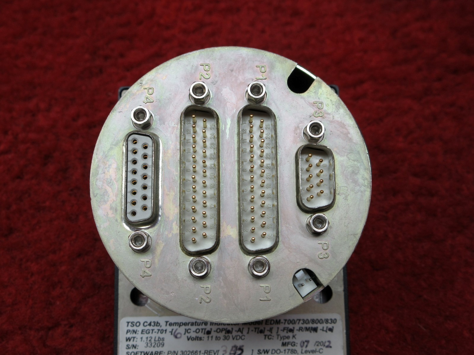 J.P. Instruments Inc. EDM-700/730/800/830 Temperature Indicator 11-30V