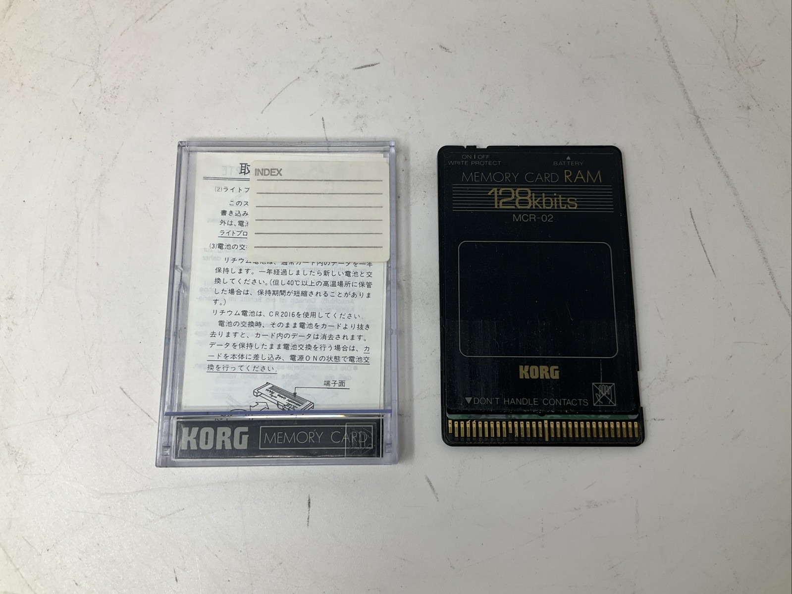 Korg MCR-02 Memory Card 128kbits 128 Kbits RAM with Plastic Case Used Read