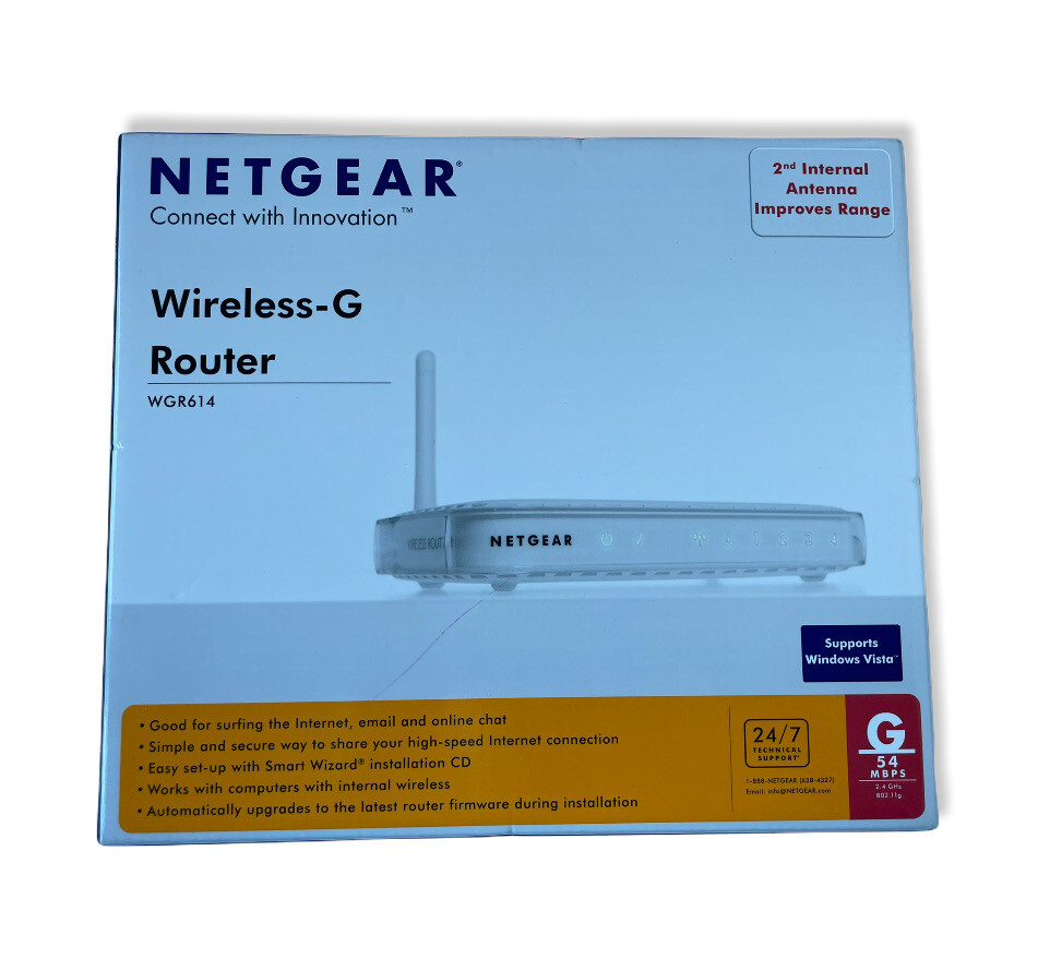 Netgear WGR614 54 Mbps 4-Port 10/100 Wireless G Router (WGR614NA)