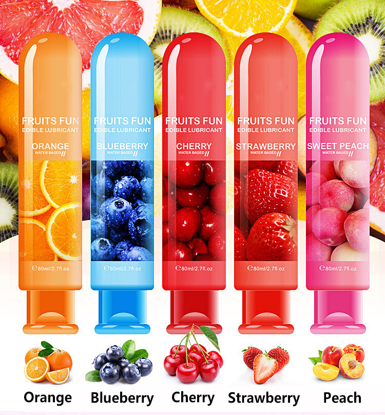 5pcs Edible Fruit Flavor Adult Lubricant Gel Lube Oral Sex Sexual Massage Oil
