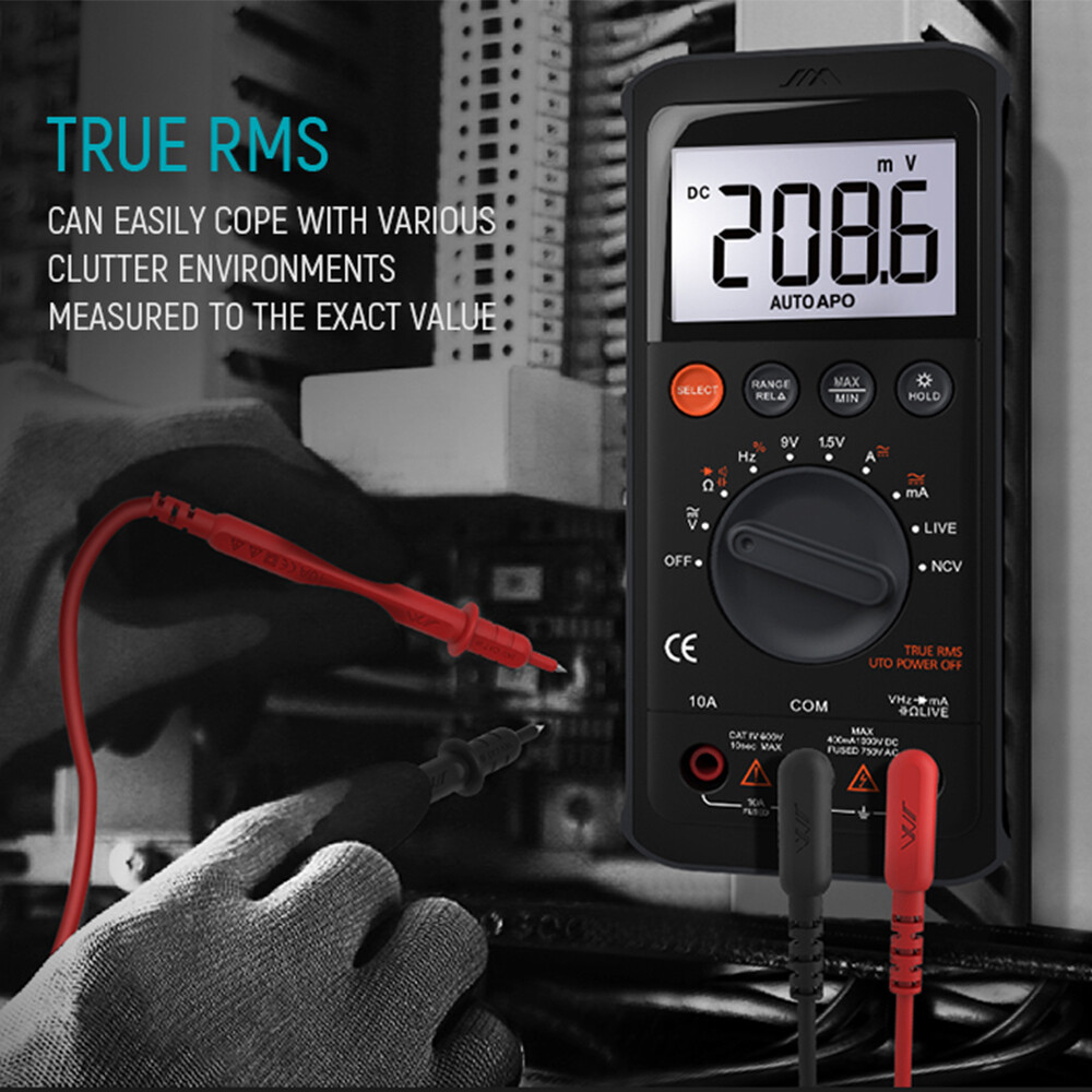 6000 Counts with DC/AC Voltmeter; Measures Voltage Digital Multimeter Tester#