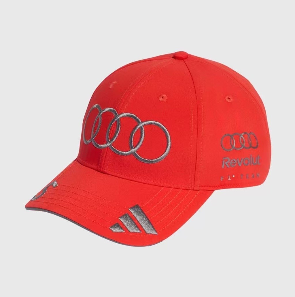 Audi Men's Embroidered Car Logo Adjustable Sporty Casual Red Baseball Hat Cap