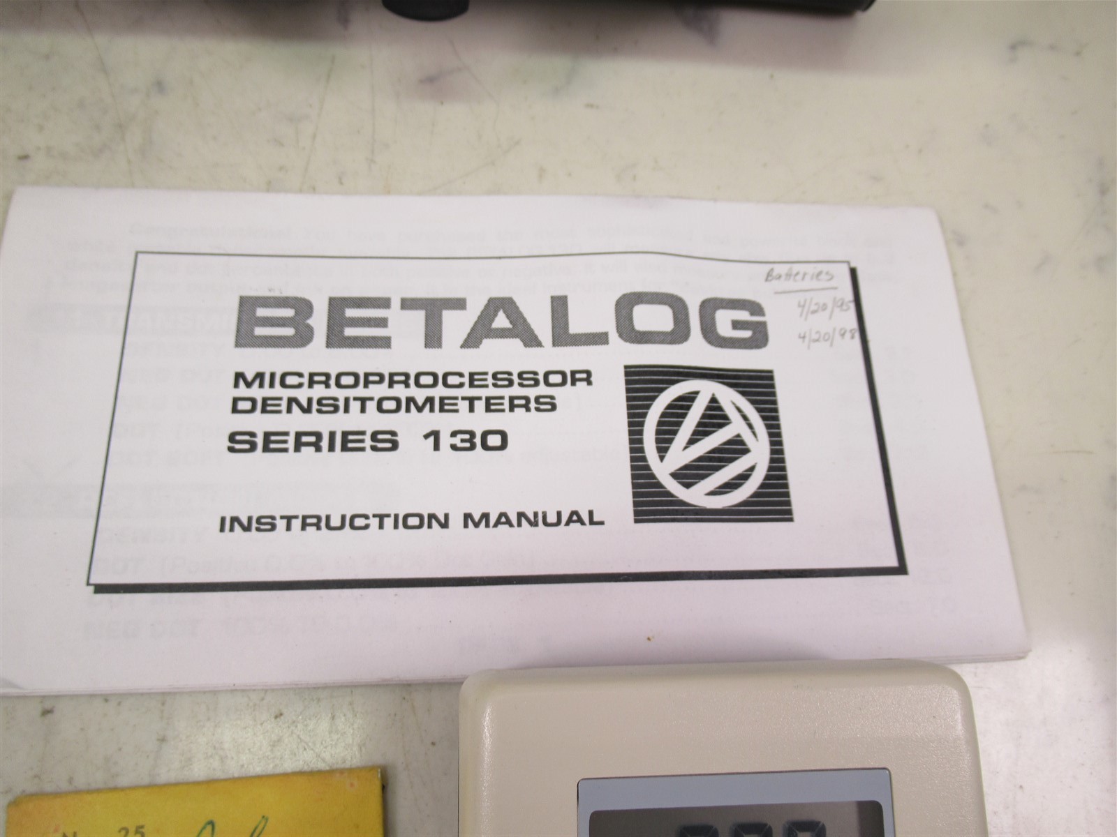 Betalog 130 Microprocessor Densitometer Portable Laboratory Device with Manual