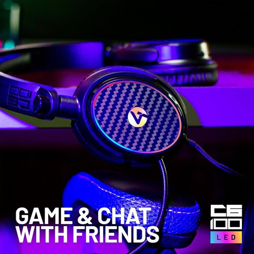 PC Accessory: Wired Headset - 4Gamers C6-100 - LED Light Up: Compatible with PC,