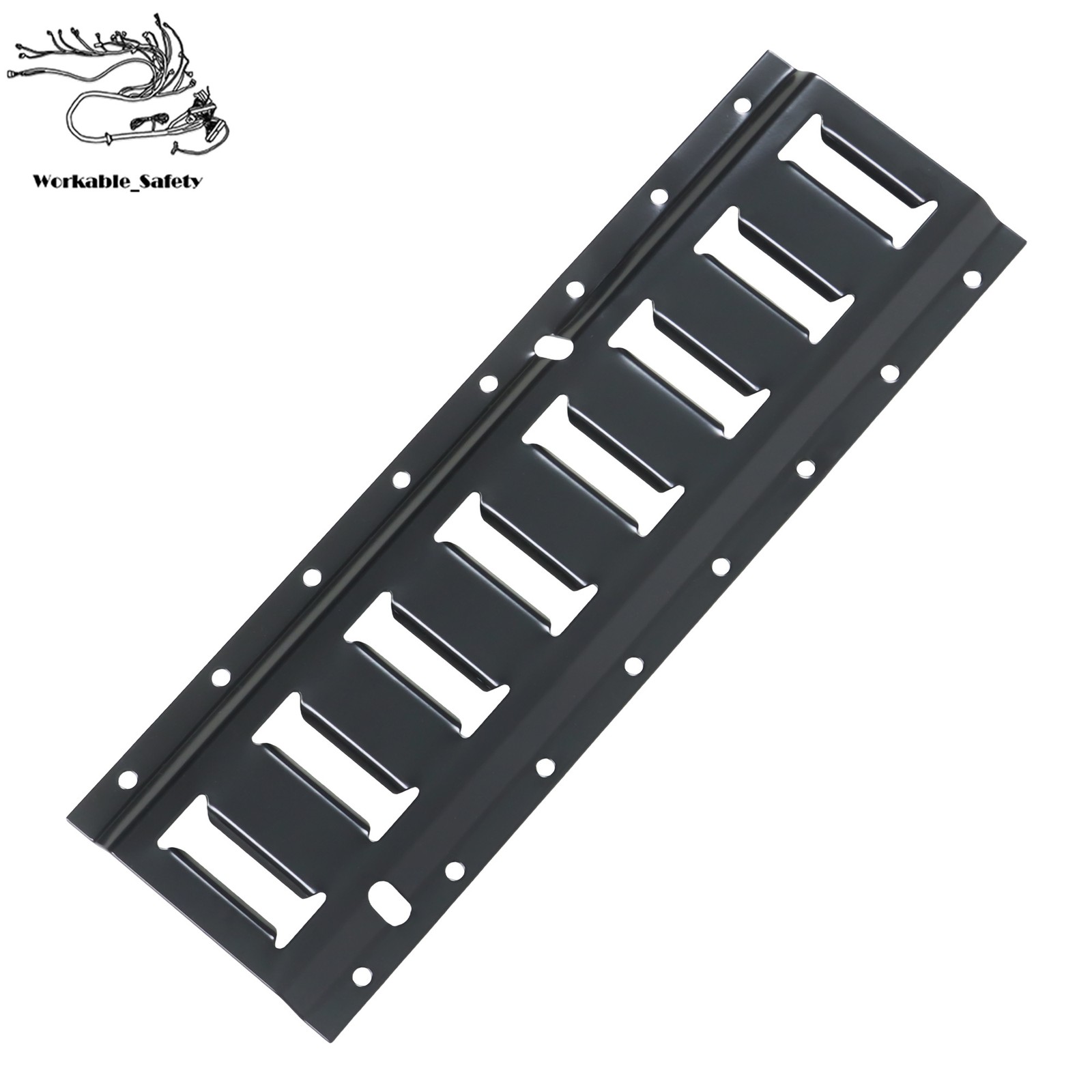 18 Pack 1.3' E-Track Rail Set, Black Powder Coated Finish For Trailers & Vans