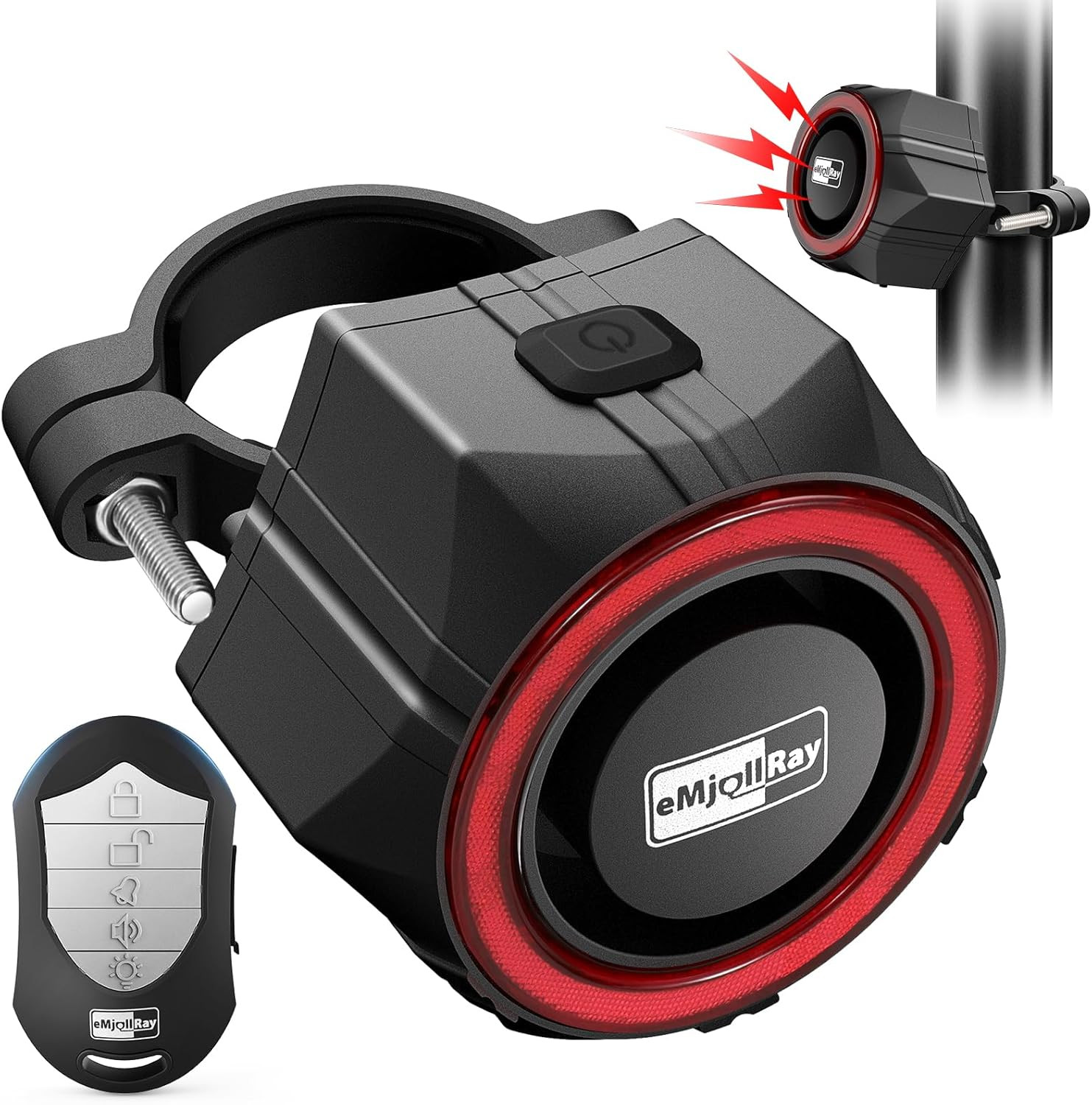 Bike Alarm,110Db Loud Waterproof Wireless E-Bike Alarm with Remote,Anti Theft Al
