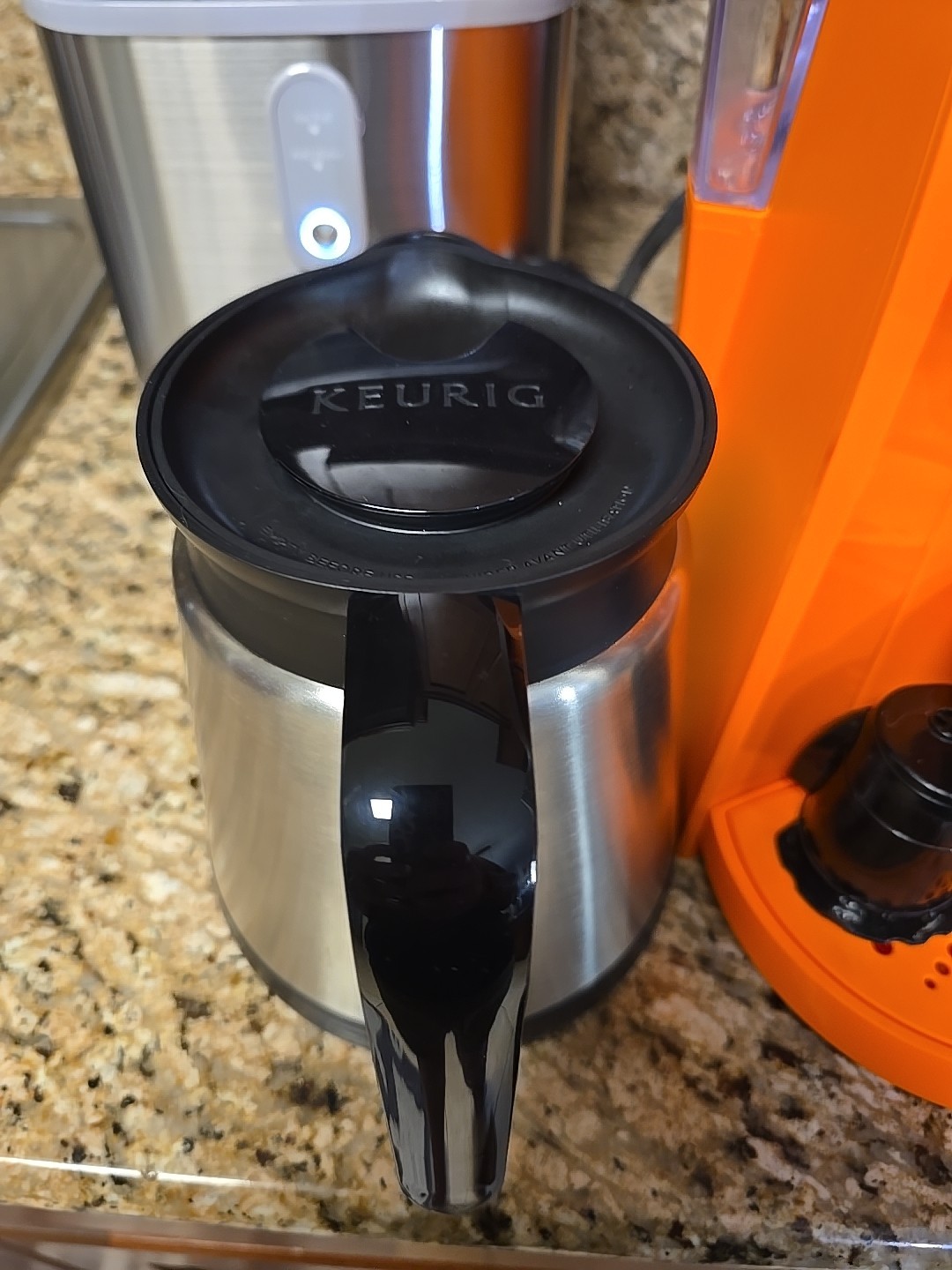 Orange KEURIG Coffee Maker With Carafe
