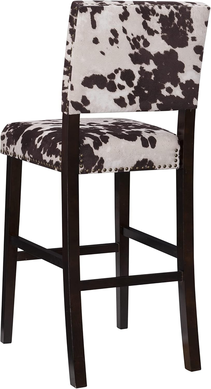 Udder Madness Corey Bar Stool 19"W x 22.5"D x 44.75"H Brown