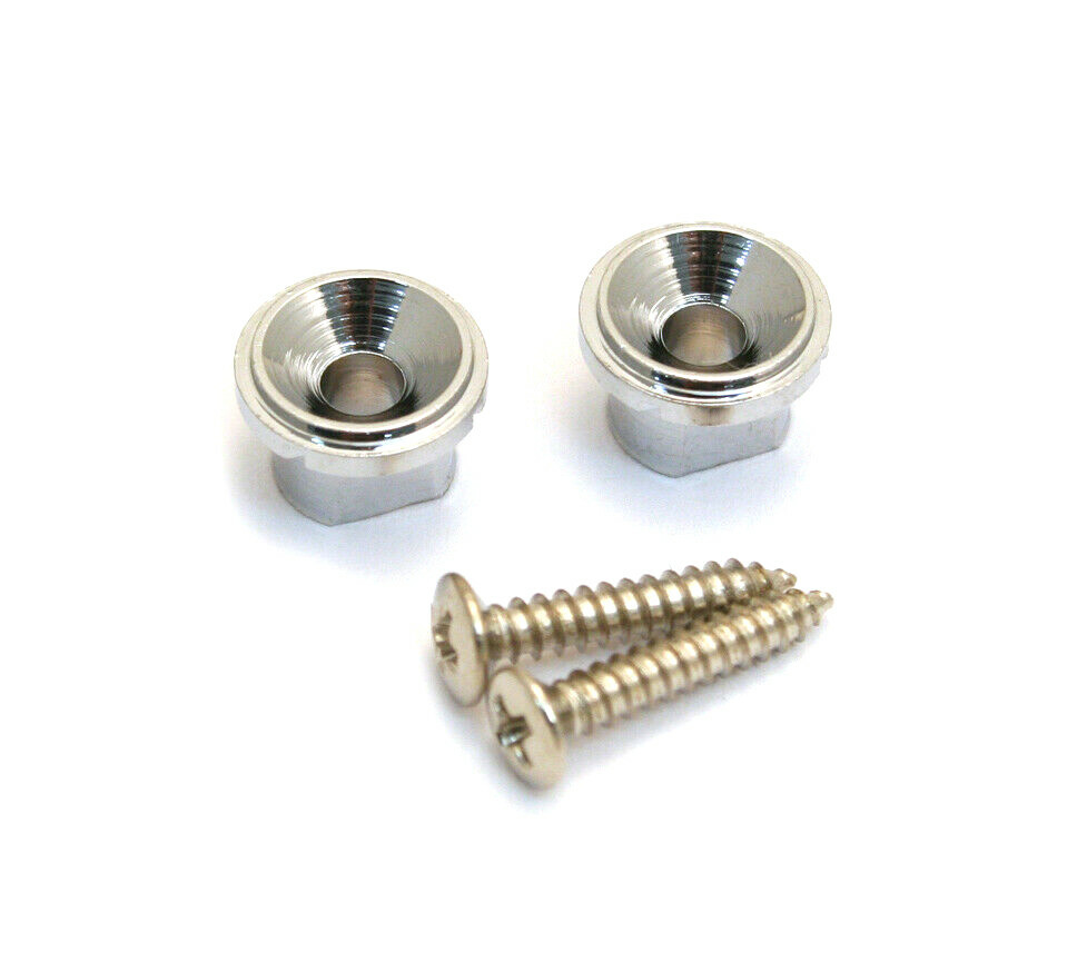 (2) Chrome Tall Vintage Style Round Guitar String Guides/Trees for Tele® GST-TC