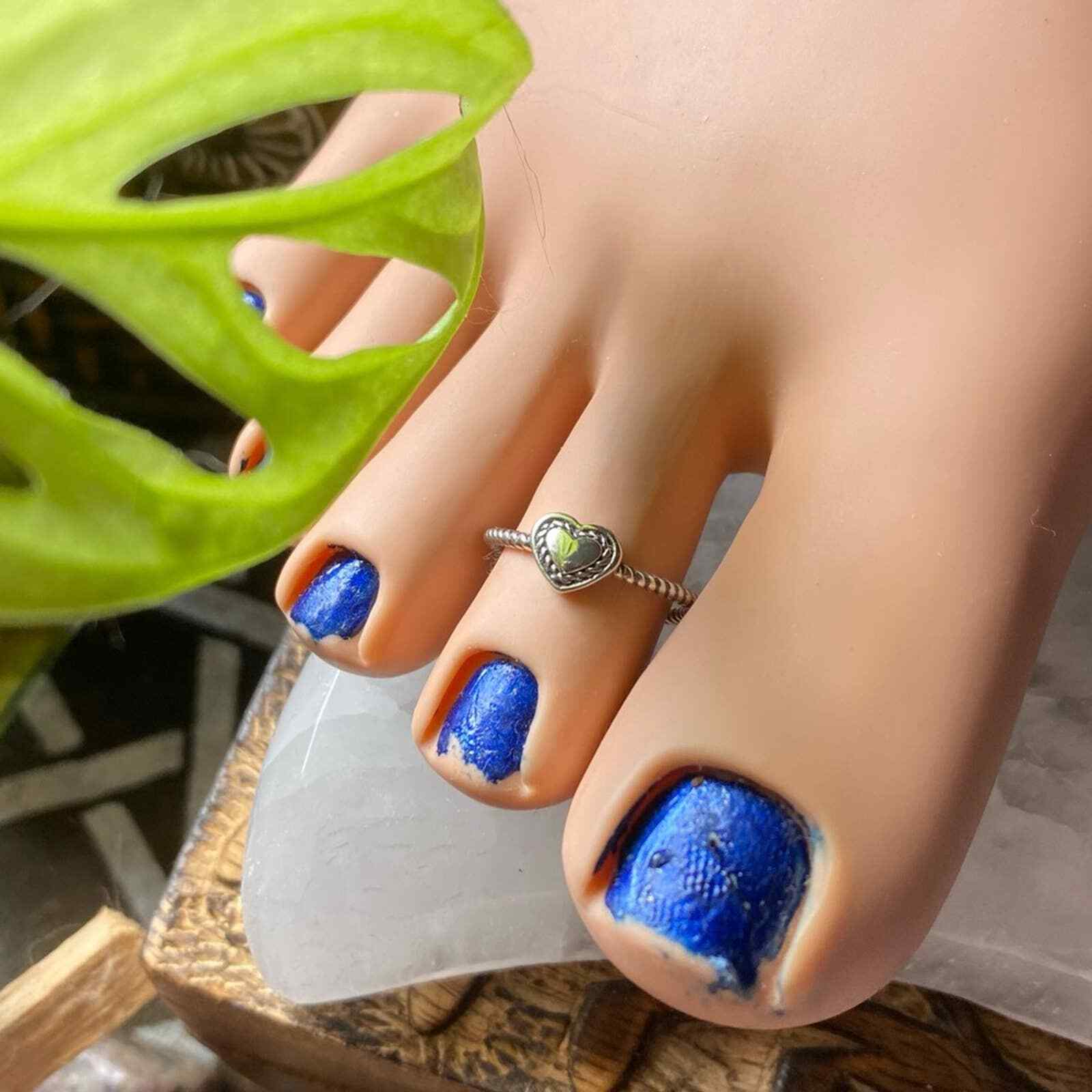 Heart Sterling Silver Toe Ring Midi Ring