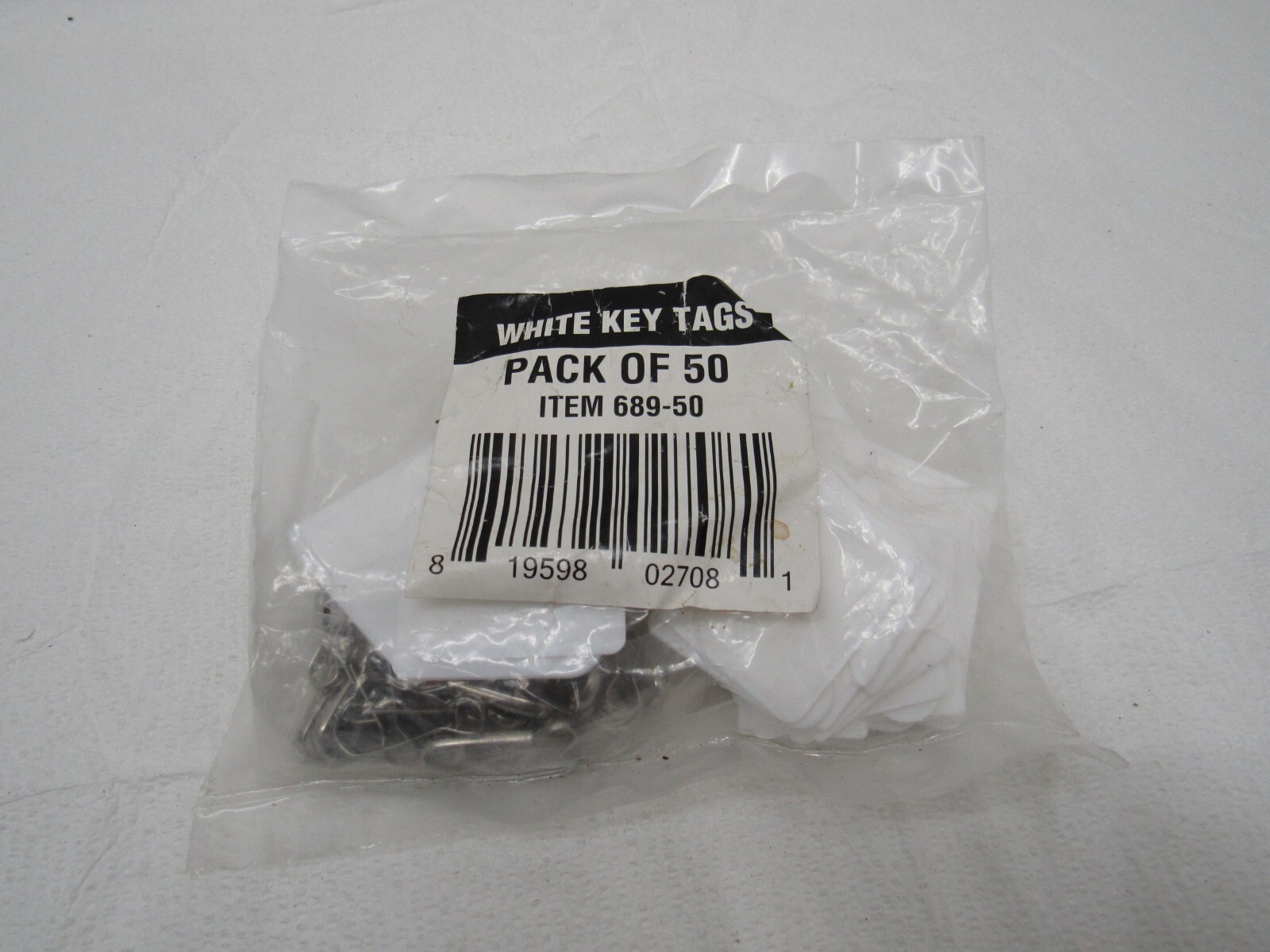 50 pack AdirOffice Hanging Key Tags with Metal Snap Hooks Durable Plastic 689-50