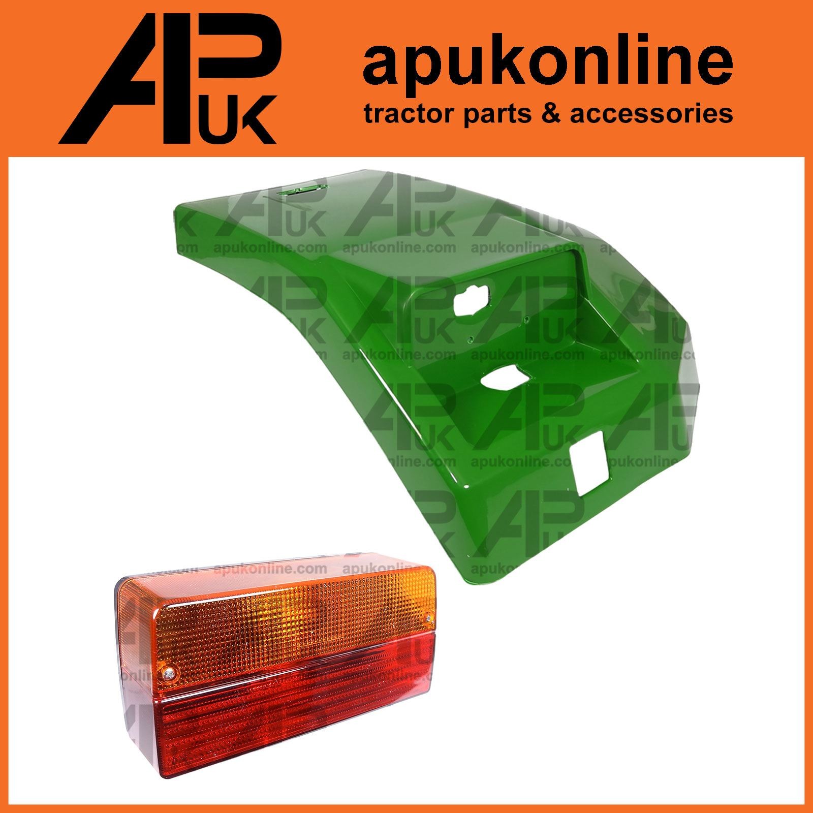 Mudguard Extension Fender LH & Brake Light Lamp Kit for John Deere 6800 Tractor