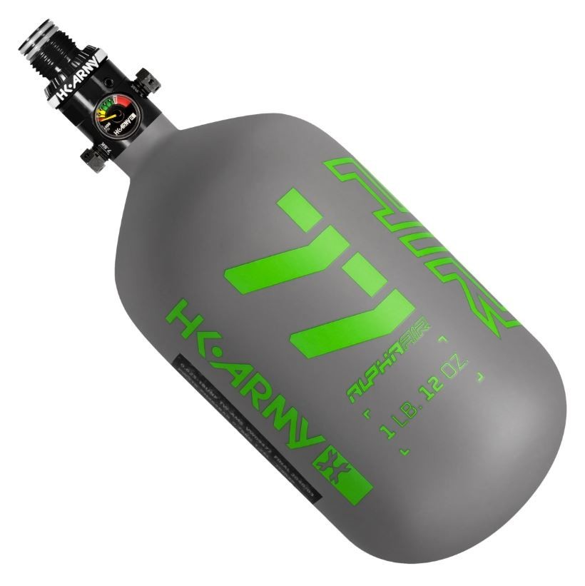 HK Army Paintball Alpha Air 77ci/4500psi HPA Tank Mid Pressure Reg Toxic