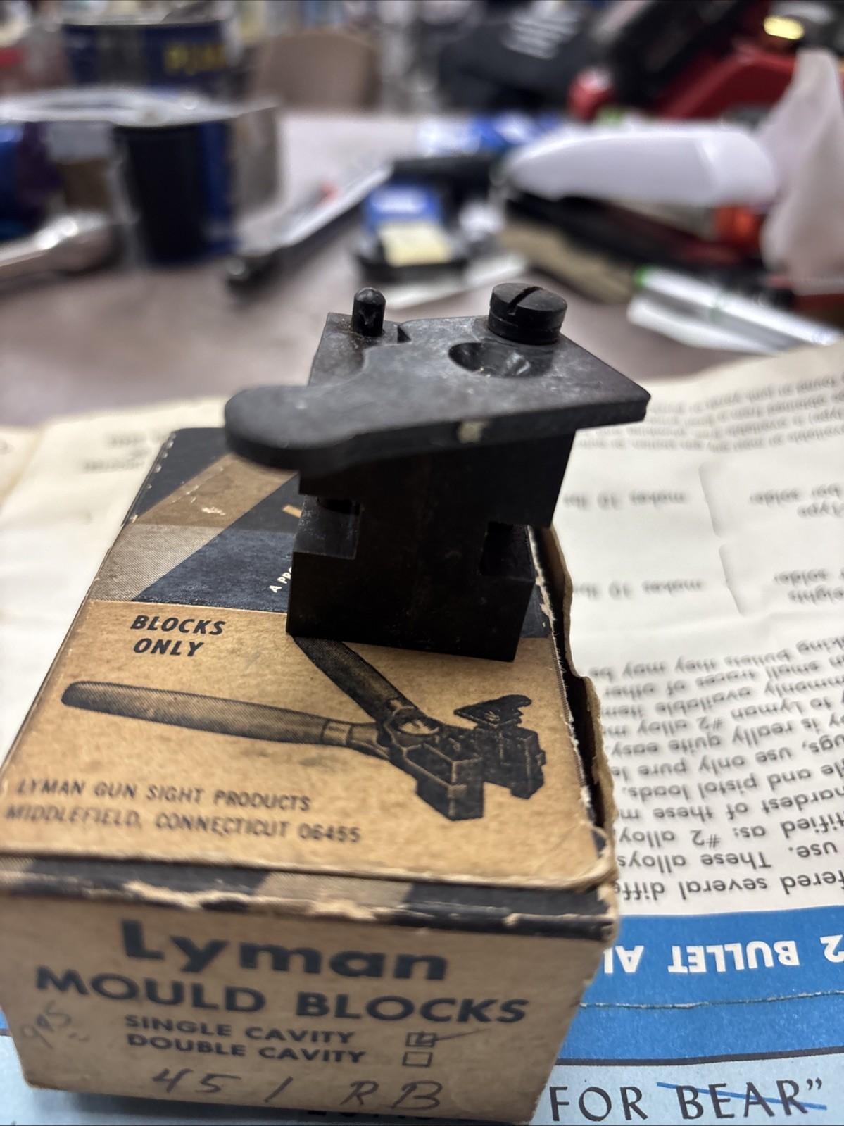 Lyman Bullet Mould Blocks Single Cavity 375/942 (B-25)