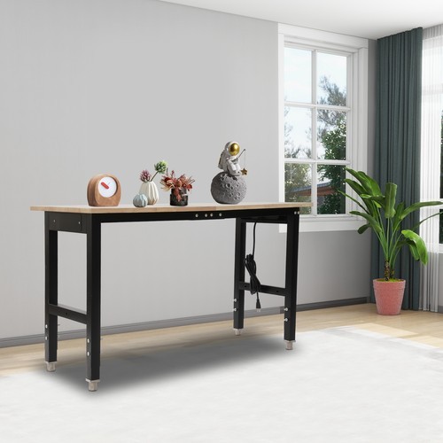 Workbench Heavy-Duty Work Table Freestanding Rectangular Work Bench Adjustable
