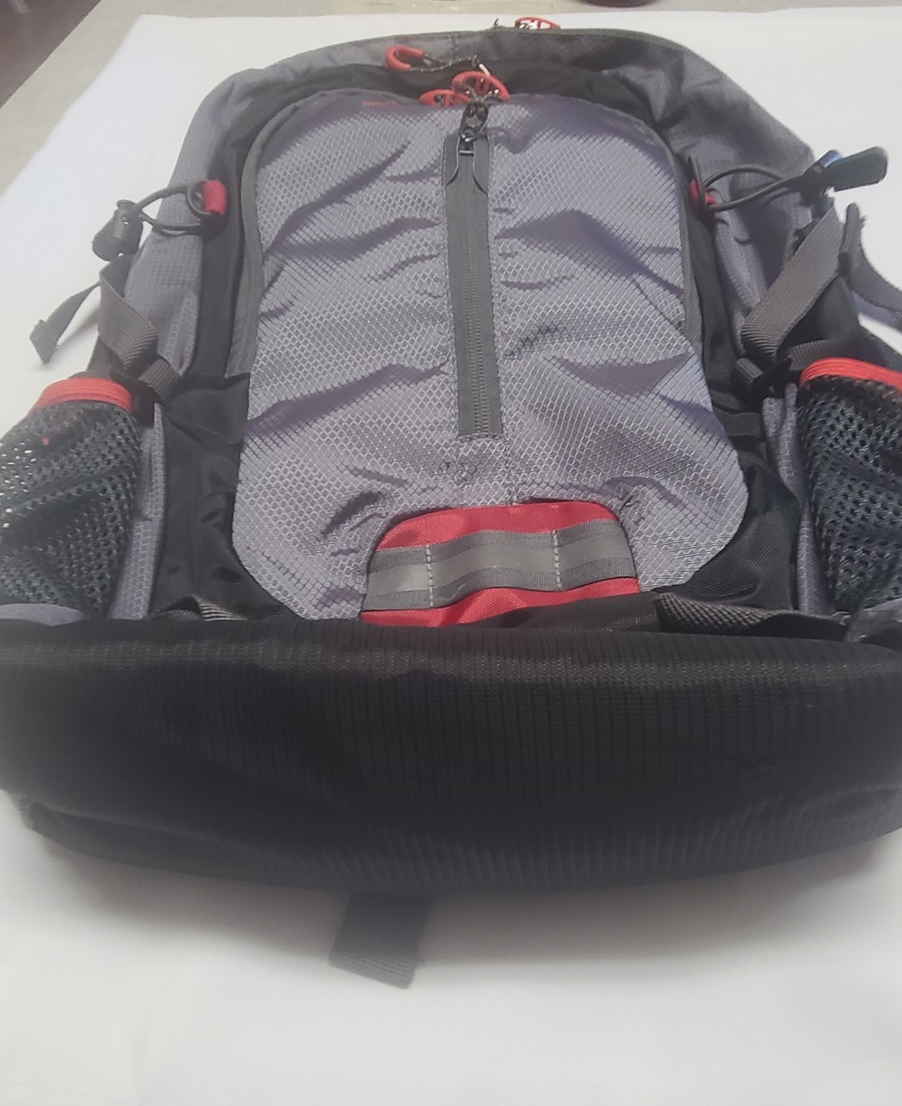 Silversea Expeditions Cruise Line Technical Backpack | Grey & Red Hiking Daypack