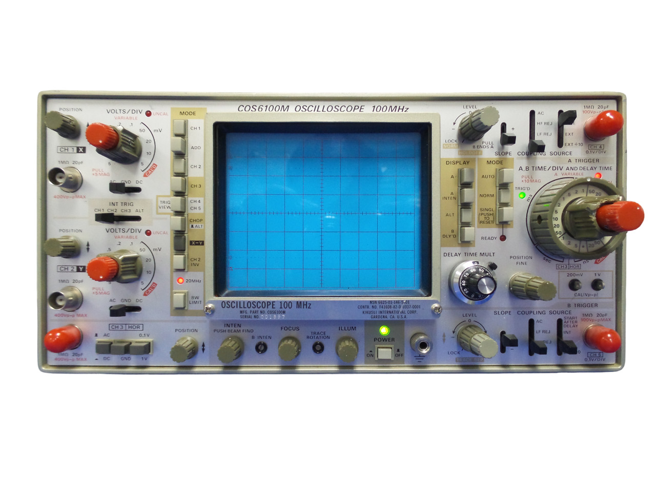 KIKUSUI COS6100M 100MHz Oscilloscope - Free Shipping