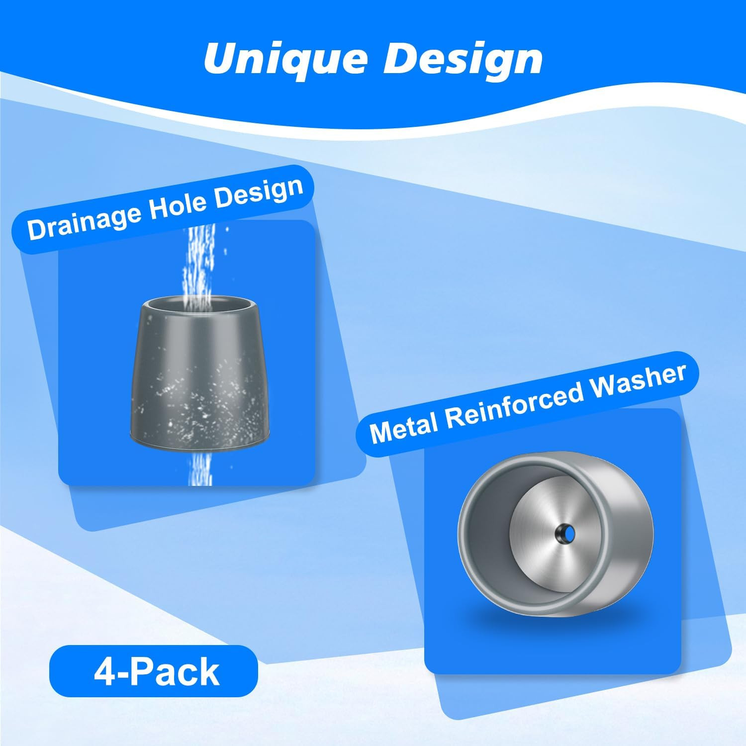 Rubber Walker Tips - Walker Feet Replacement - Walker Leg Caps - Heavy Duty A...