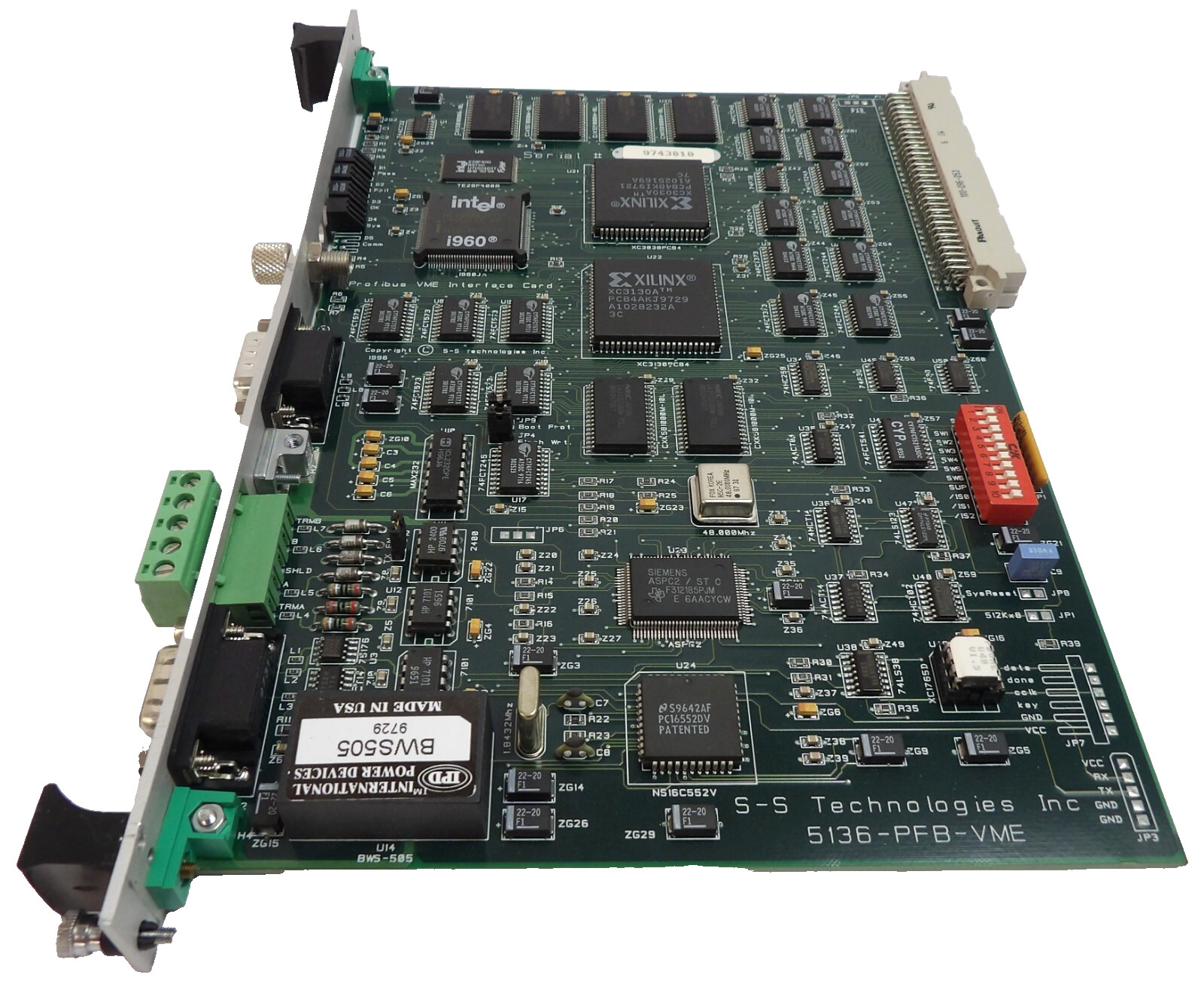 S-S Technologies 5136-PFB-VME Direct Link Interface PCB Assembly Working Surplus