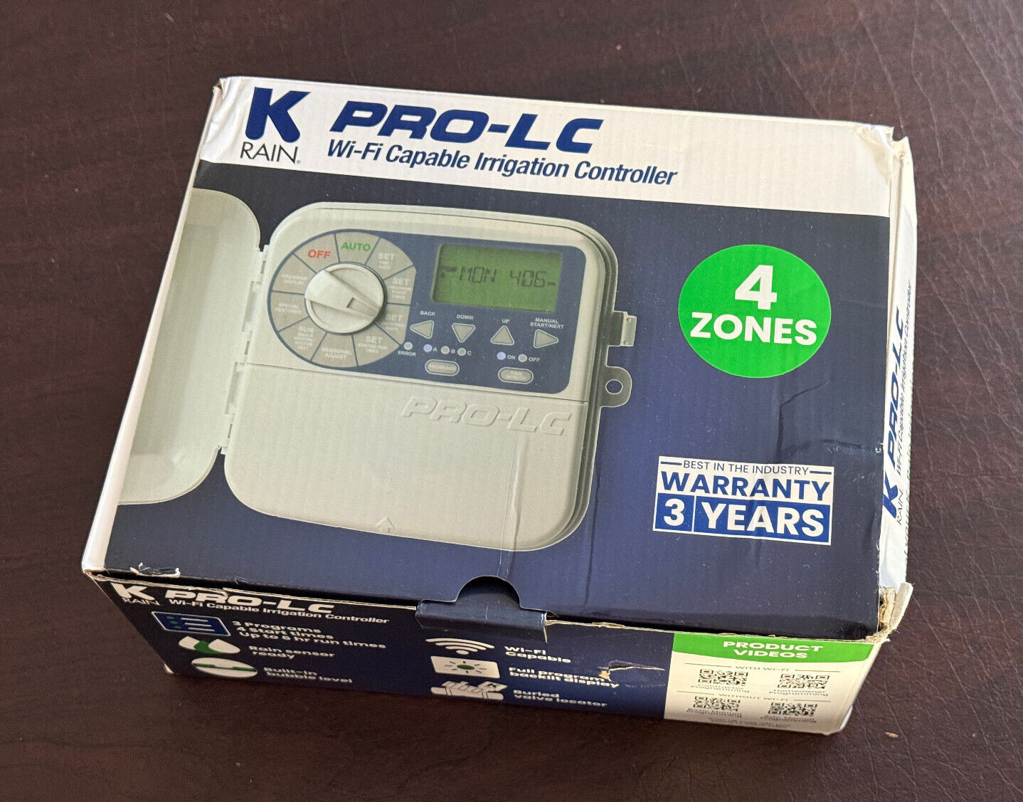 K-Rain PRO-LC 3104W Irrigation Controller 4-Zone Wifi-Capable Outdoor Station