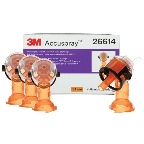 3M Accuspray Paint Spray Gun Nozzle Refills, Orange, 1.4mm, for PPS 2.0, 4-pk