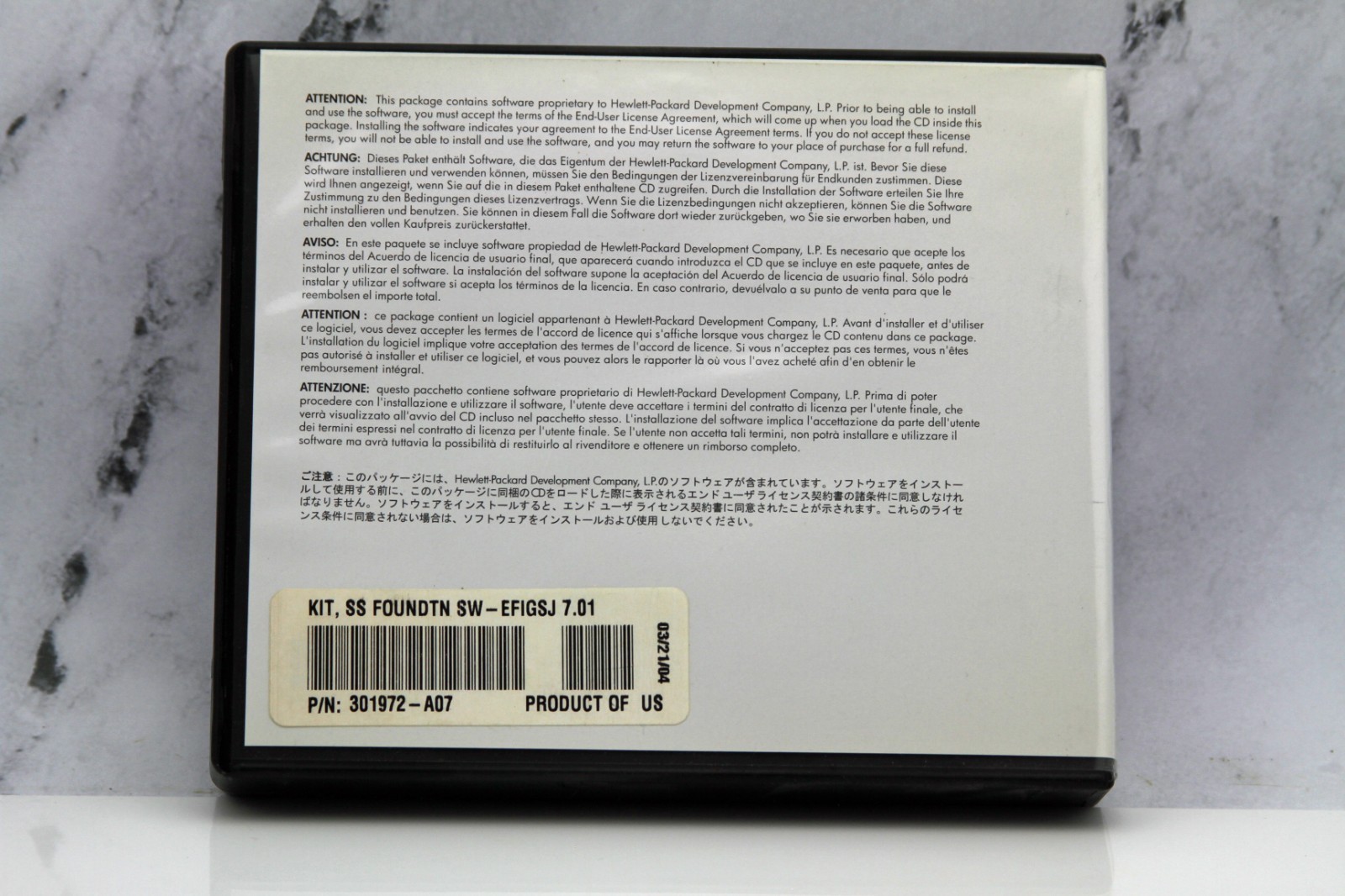 HP ProLiant Essentials Foundation Pack Release 7.01 Media Kit New