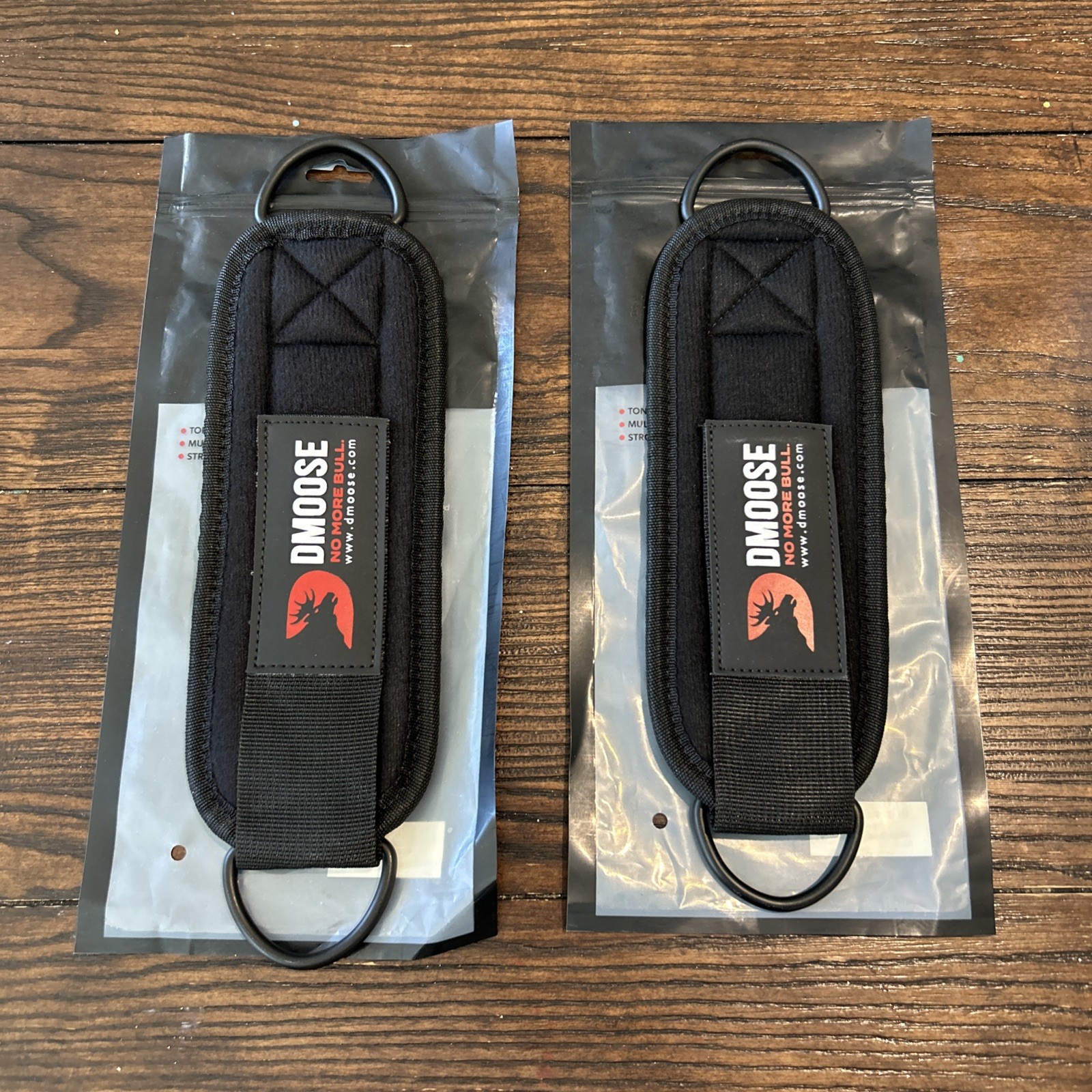 DMoose Ankle Straps for Cable Machines Black Set Of 2