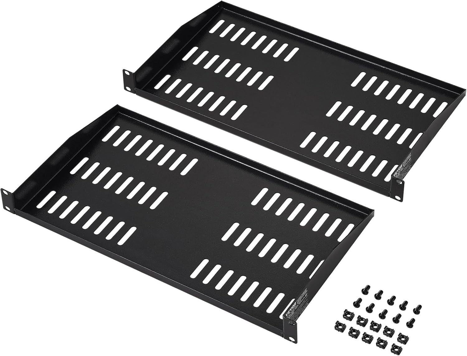 Vented 1U Server Rack Shelf - 2PCS, Ideal for Organizing 19" Network Equipment