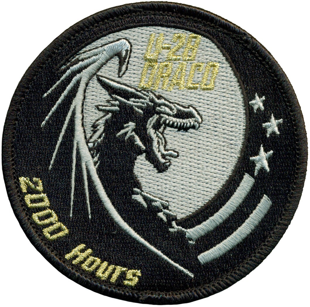 USAF 34th SPECIAL OPERATIONS SQUADRON – U-28 DRACO – 2000 HOURS - PATCH