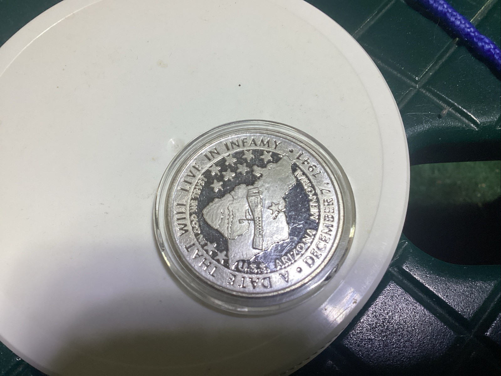 1941-1991 50 Years Arizona Memorial Pearl Harbor Silver Dollar Coin