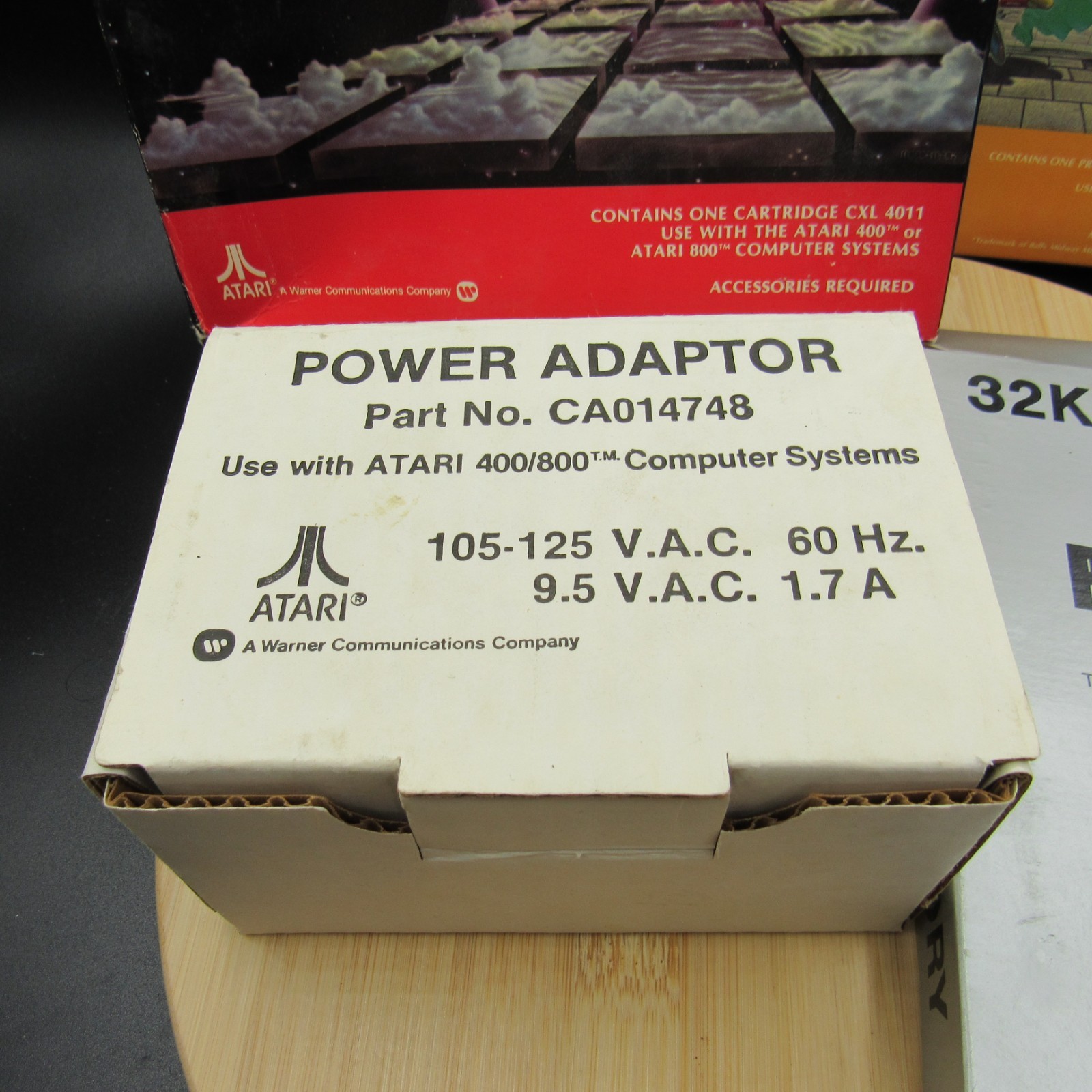 Lot of 4 Atari 400/800 Computer Game Boxes Power Supply RamCram Empty Boxes Only